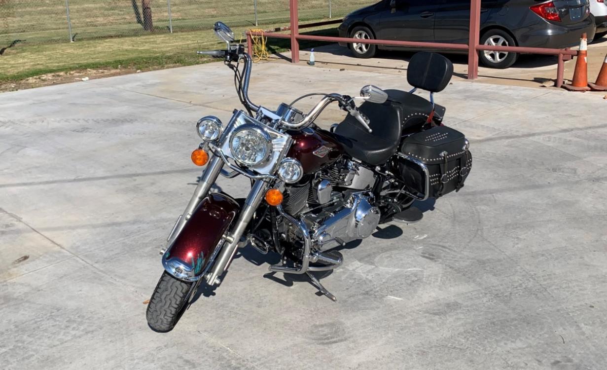 2009 PURPLE Harley-Davidson FLSTC - (1HD1BW5199Y) , located at 17760 HWY 62, MORRIS, 74445, 35.609104, -95.877060 - Photo #1
