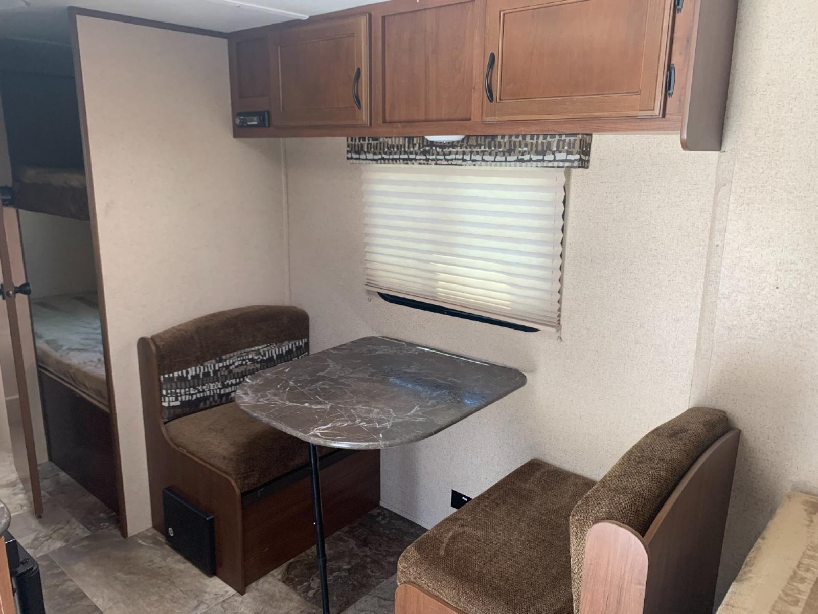 2016 TAN JAYCO Unknown 174BH (1UJBJ0AJ9G1) , located at 17760 Hwy 62, Morris, OK, 74445, 35.609104, -95.877060 - 2016 JAYCO JAY FLIGHT SLX 174BH IS 21.5FT LONG. THE OUTSIDE FEATURES A 10FT POWER AWNING, OUTSIDE STORAGE, OUTSIDE SPEAKERS, SINGLE AXLE, REAR MANUAL LEVELING JACKS, AND SPARE TIRE. AS YOU ENTER THE CAMPER, YOU WILL NOTICE THAT THERE ARE 5 WINDOWS SO YOU CAN LET NATURAL SUNLIGHT IN, THE QUEEN BE - Photo #11