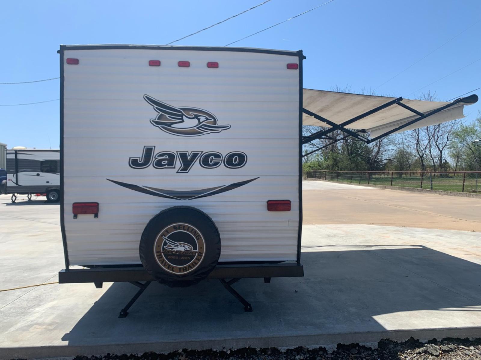 2016 TAN JAYCO Unknown 174BH (1UJBJ0AJ9G1) , located at 17760 Hwy 62, Morris, OK, 74445, 35.609104, -95.877060 - 2016 JAYCO JAY FLIGHT SLX 174BH IS 21.5FT LONG. THE OUTSIDE FEATURES A 10FT POWER AWNING, OUTSIDE STORAGE, OUTSIDE SPEAKERS, SINGLE AXLE, REAR MANUAL LEVELING JACKS, AND SPARE TIRE. AS YOU ENTER THE CAMPER, YOU WILL NOTICE THAT THERE ARE 5 WINDOWS SO YOU CAN LET NATURAL SUNLIGHT IN, THE QUEEN BE - Photo #3