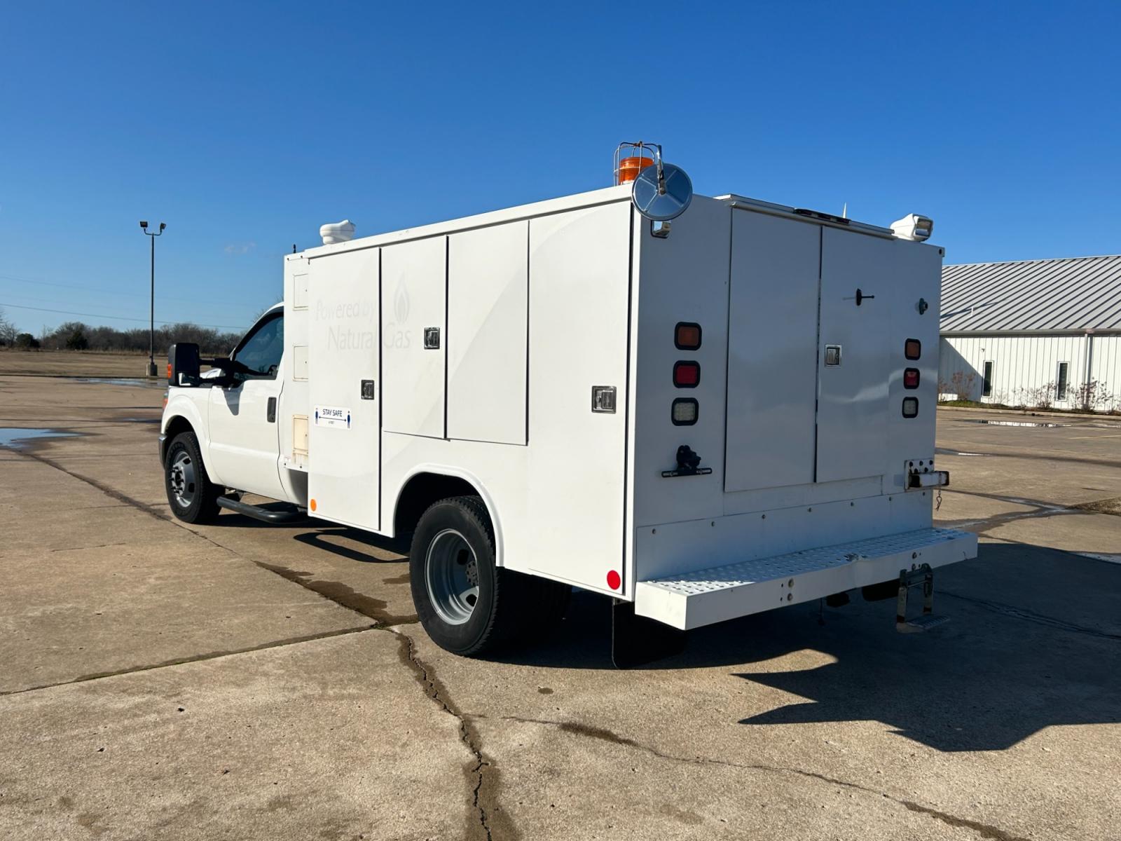 2012 White Ford F-350 SD XL DRW 2WD (1FDRF3G67CE) with an 6.2L V8 OHV 16V engine, 6-Speed Automatic transmission, located at 17760 Hwy 62, Morris, OK, 74445, (918) 733-4887, 35.609104, -95.877060 - 2012 FORD F-350 SD HAS A 6.2L V8 AND IS 2WD. THIS TRUCK IS A DEDICATED CNG (ONLY RUNS ON COMPRESSED NATURAL GAS) AND FEATURES POWER LOCKS, POWER WINDOWS, POWER MIRRORS, MANUAL SEATS, AM/FM RADIO, LEATHER INTERIOR, CRUISE CONTROL, AND LOTS OF STORAGE. EQUIPPED WITH BAF TECHNOLOGIES CNG FUEL SYSTEM TH - Photo #6