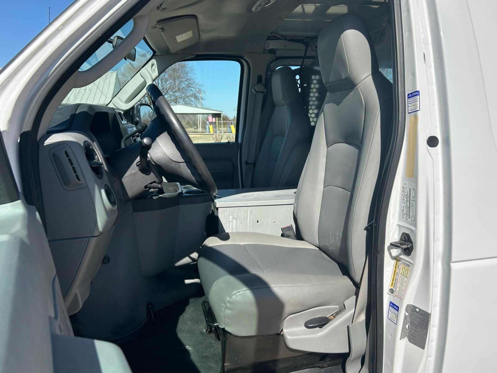 2011 White Ford E-Series Van E-250 (1FTNE2EL6BD) with an 5.4L V8 SOHC 16V engine, 4-Speed Automatic transmission, located at 17760 Hwy 62, Morris, OK, 74445, (918) 733-4887, 35.609104, -95.877060 - 2011 FORD E-SERIES VAN E-250 5.4 V8 DEDICATED CNG (COMPRESSED NATURAL GAS) DOES NOT RUN ON GASOLINE. THE FORD E-SERIES VAN FEATURES MANUAL SEATS, MANUAL LOCKS, MANUAL WINDOWS, MANUAL MIRRORS, FRONT HEAT AND AIR, AM/FM RADIO, LEATHER SEATS, STEEL SHELVES, SPLIT SWING-OUT RIGHT DOORS, AND PLENTY OF SP - Photo #9