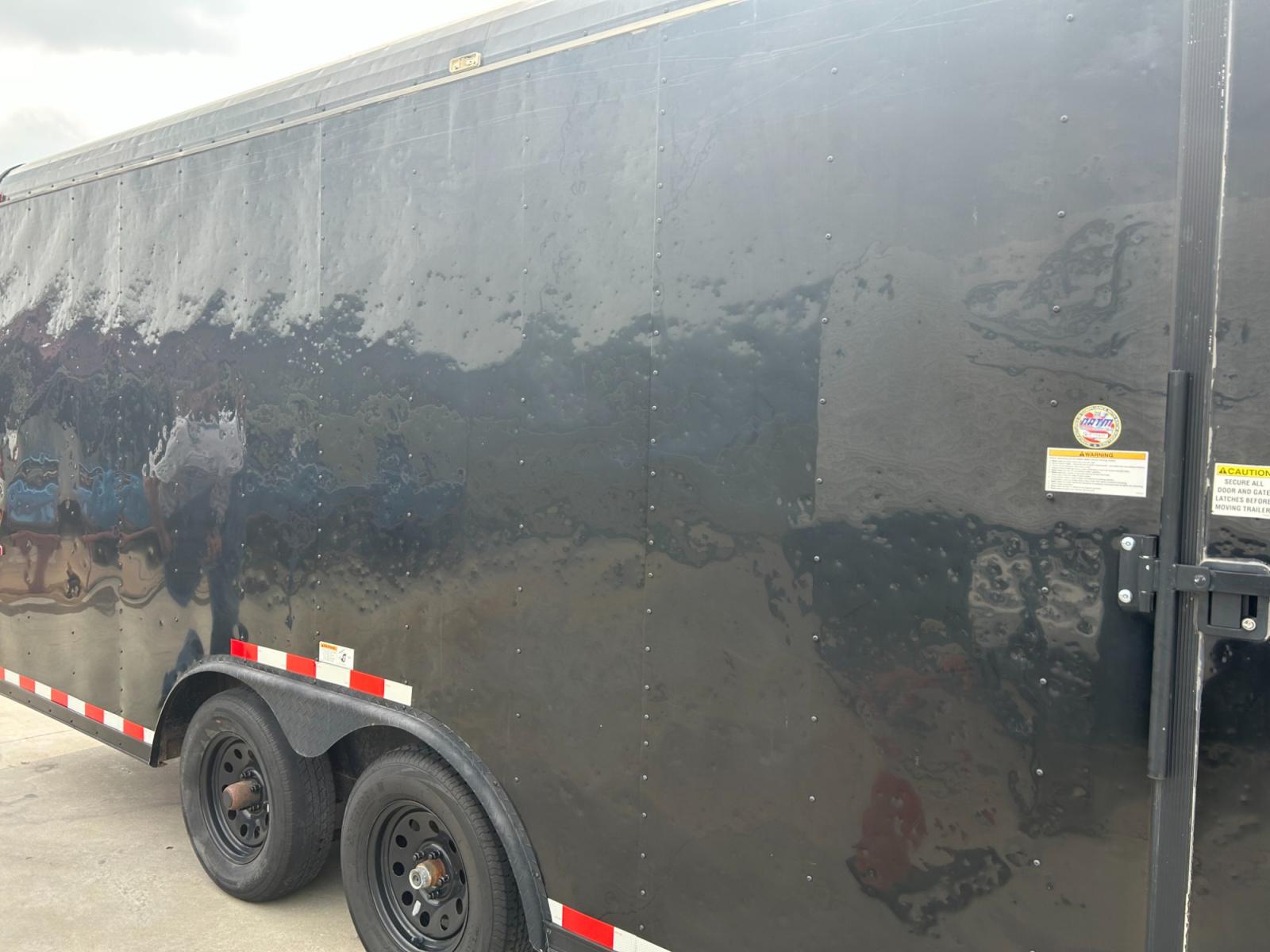 2017 BLACK Cargo Craft, Inc Unknown - (4D6EB2021HC) , located at 17760 Hwy 62, Morris, OK, 74445, 35.609104, -95.877060 - THE 2017 CARGO CRAFT ENCLOSED TRAILER IS 20 FEET LONG AND 8'4 WIDE. IT DOES HAVE HAIL DAMAGE AS SHOWN IN THE PICTURES, BUT EVERYTHING IS FUNCTIONING AS IT SHOULD. EXTRA LONG HITCH FOR EASY BACKING. ***THERE WILL BE A 6.25% SALES TAX ADDED TO THE PRICE, IF YOU HAVE A TAX EXEMPTION CARD YOU WILL NEED - Photo #14