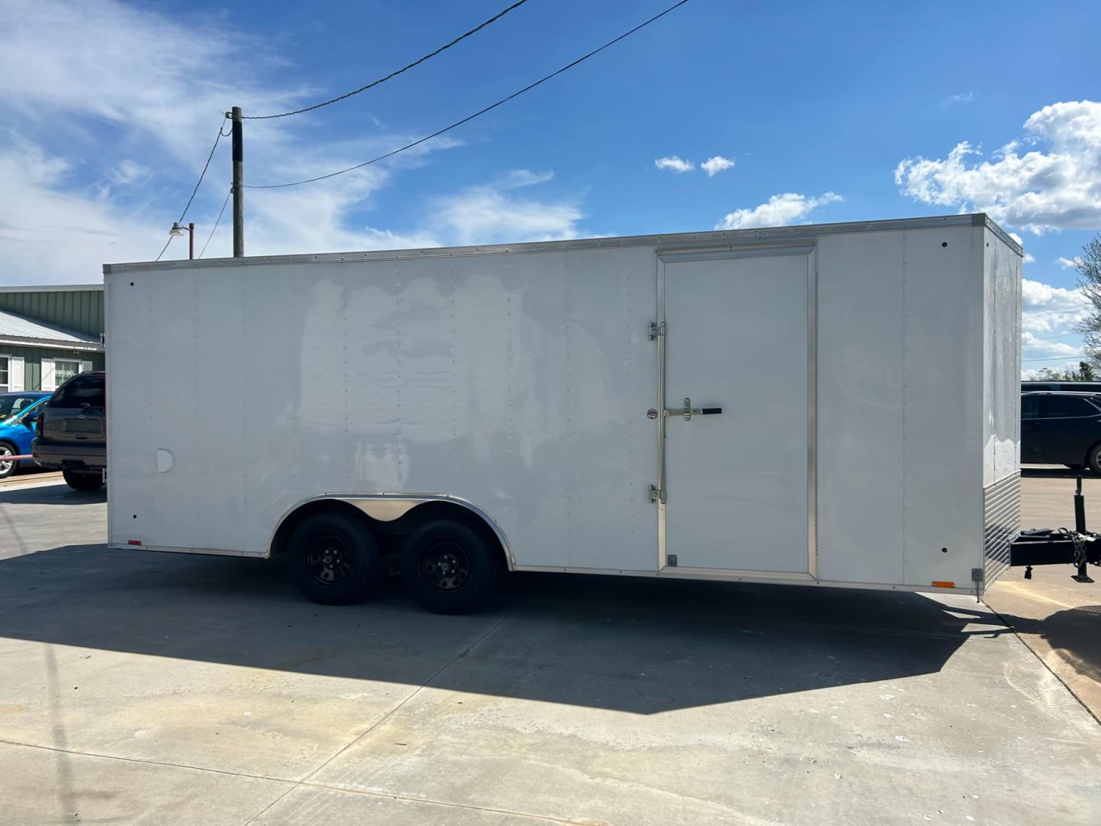 2019 White COMMANDER ENCLOSED TRAILER (53BBTEB28KA) , located at 17760 Hwy 62, Morris, OK, 74445, 35.609104, -95.877060 - 2019 COMMANDE ENCLOSED UTILTITY TRAILER 20X8 ***THERE WILL BE A 6.25% SALES TAX ADDED TO THE PRICE UNLESS YOU HAVE A TAX EXEMPT CARD*** $8,880 CALL RUSS OR JONA AT 918-733-4887 - Photo #1