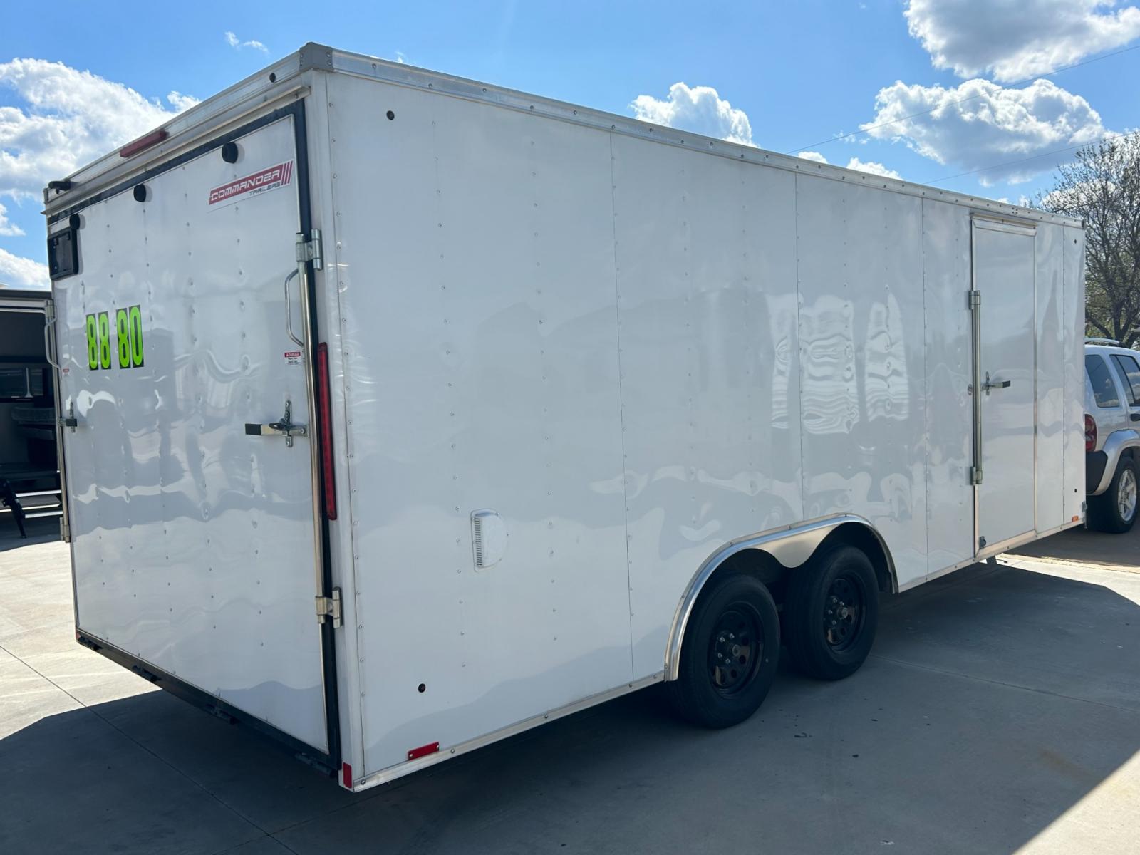 2019 White COMMANDER ENCLOSED TRAILER (53BBTEB28KA) , located at 17760 Hwy 62, Morris, OK, 74445, 35.609104, -95.877060 - 2019 COMMANDE ENCLOSED UTILTITY TRAILER 20X8 ***THERE WILL BE A 6.25% SALES TAX ADDED TO THE PRICE UNLESS YOU HAVE A TAX EXEMPT CARD*** $8,880 CALL RUSS OR JONA AT 918-733-4887 - Photo #2