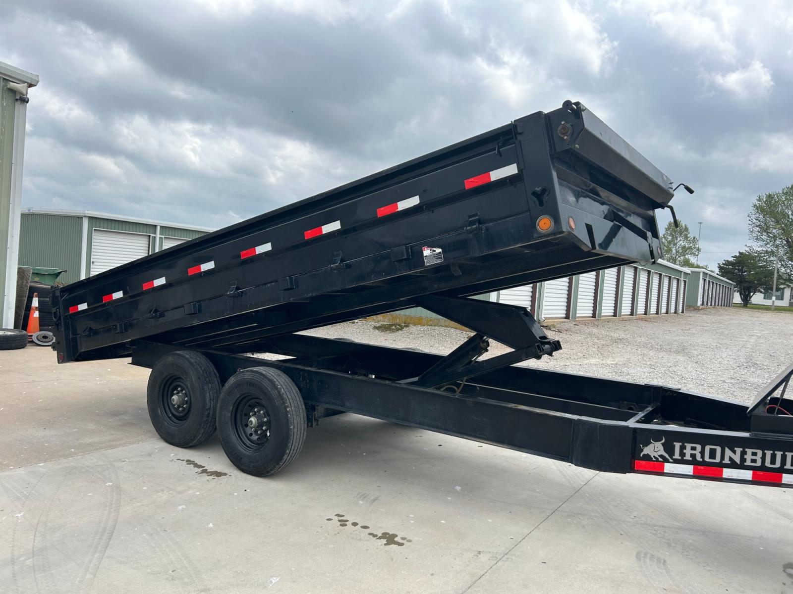 2022 BLACK IRONBULL DUMP TRAILER DUMPBED (50HDP1620N1) , located at 17760 Hwy 62, Morris, OK, 74445, 35.609104, -95.877060 - 2022 deckover dumps offer a raised deck (above the tires) to accommodate 10 gauge fold down sides and a bed width of 96”. The deckover is equipped standard with 10” I beam frame. 3” channel crossmembers span the 10 gauge smooth steel floor. 2 5/16” couplers are equipped standard on each mode - Photo #11
