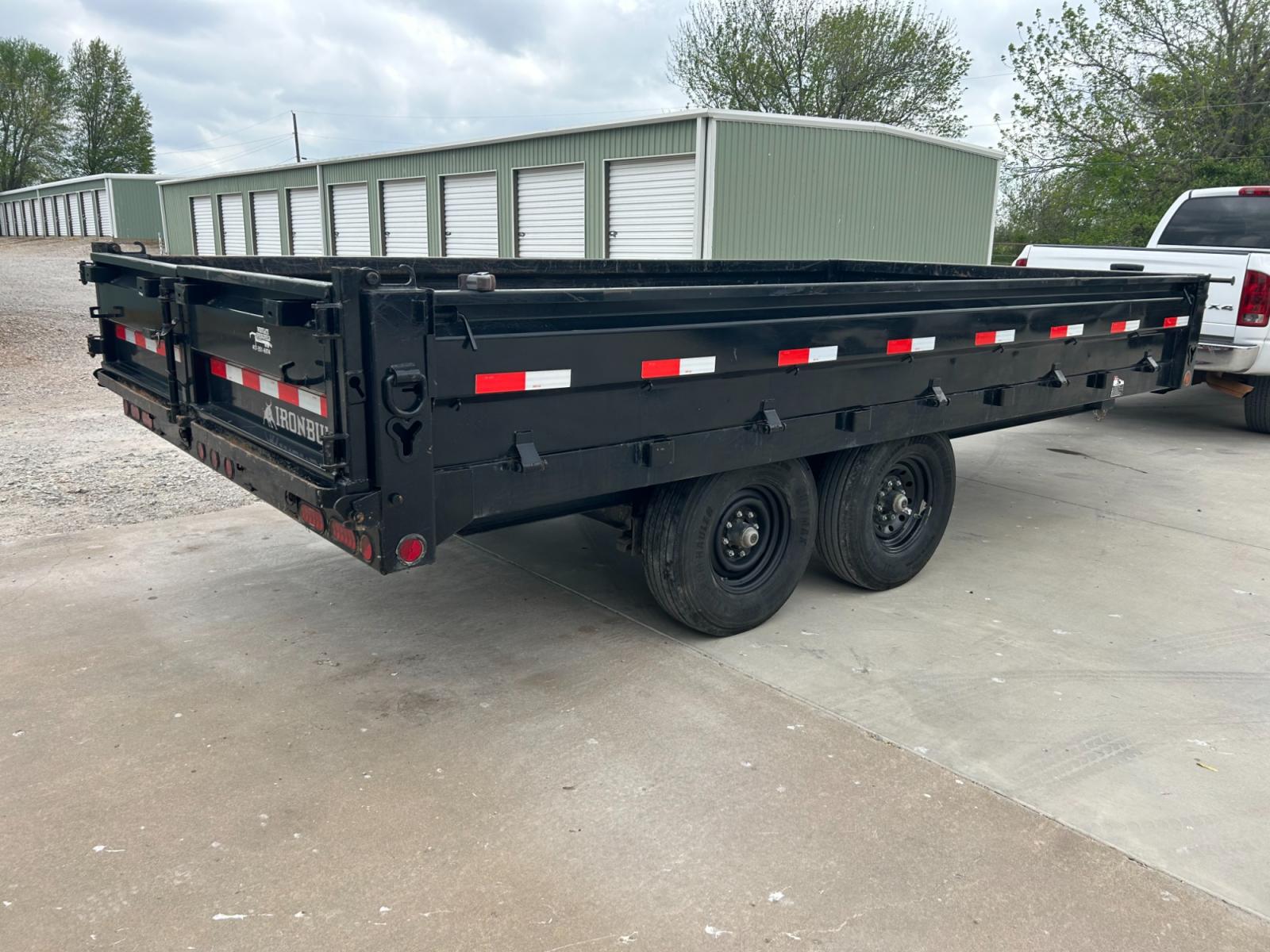 2022 BLACK IRONBULL DUMP TRAILER DUMPBED (50HDP1620N1) , located at 17760 Hwy 62, Morris, OK, 74445, 35.609104, -95.877060 - 2022 deckover dumps offer a raised deck (above the tires) to accommodate 10 gauge fold down sides and a bed width of 96”. The deckover is equipped standard with 10” I beam frame. 3” channel crossmembers span the 10 gauge smooth steel floor. 2 5/16” couplers are equipped standard on each mode - Photo #2