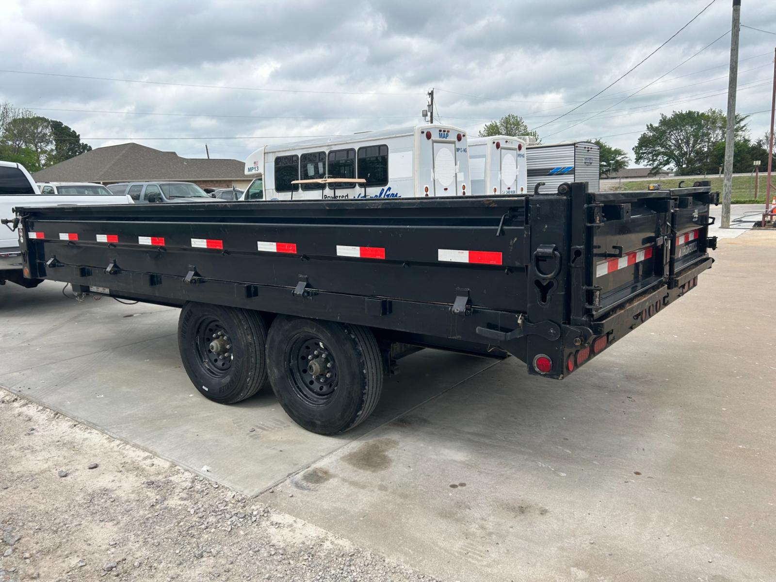 2022 BLACK IRONBULL DUMP TRAILER DUMPBED (50HDP1620N1) , located at 17760 Hwy 62, Morris, OK, 74445, 35.609104, -95.877060 - 2022 deckover dumps offer a raised deck (above the tires) to accommodate 10 gauge fold down sides and a bed width of 96”. The deckover is equipped standard with 10” I beam frame. 3” channel crossmembers span the 10 gauge smooth steel floor. 2 5/16” couplers are equipped standard on each mode - Photo #4