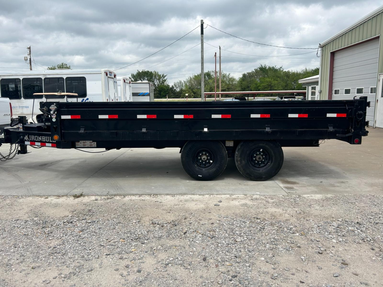 2022 BLACK IRONBULL DUMP TRAILER DUMPBED (50HDP1620N1) , located at 17760 Hwy 62, Morris, OK, 74445, 35.609104, -95.877060 - 2022 deckover dumps offer a raised deck (above the tires) to accommodate 10 gauge fold down sides and a bed width of 96”. The deckover is equipped standard with 10” I beam frame. 3” channel crossmembers span the 10 gauge smooth steel floor. 2 5/16” couplers are equipped standard on each mode - Photo #5