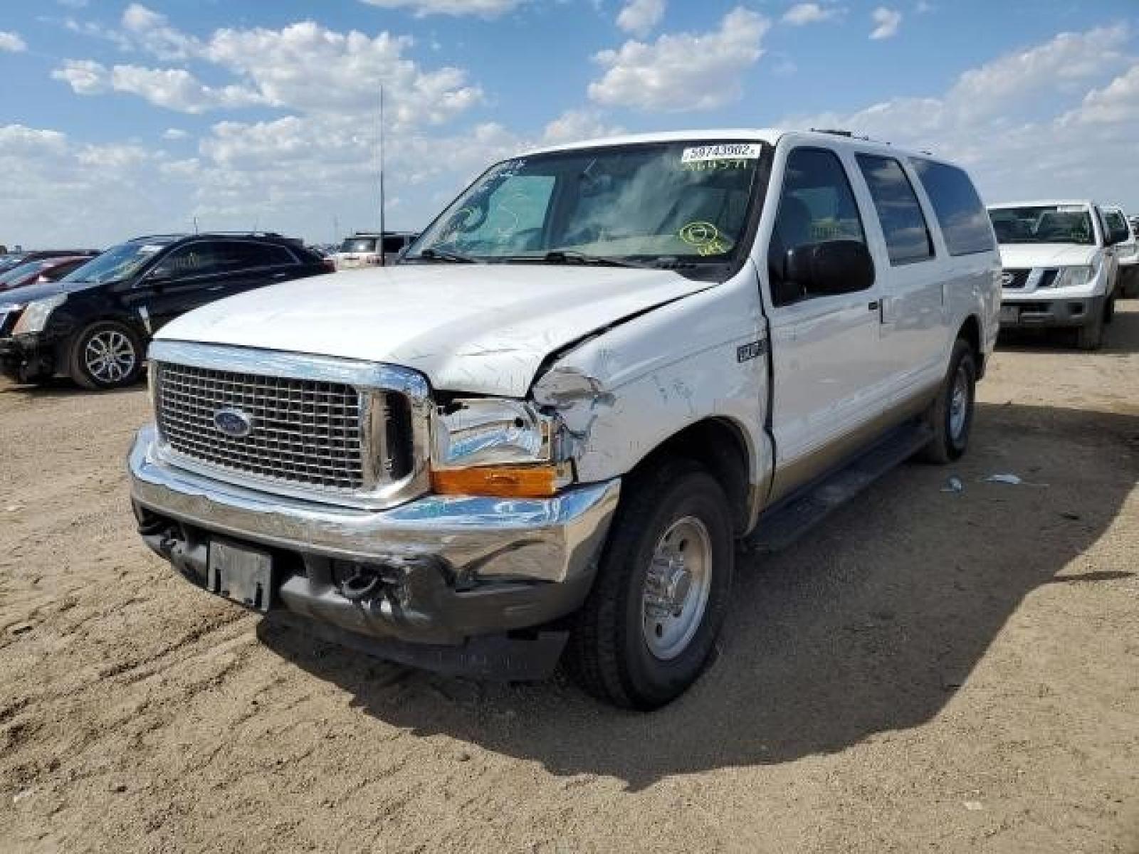 2000 White Ford Excursion XLT 2WD (1FMNU40L4YE) with an 5.4L V8 SOHC 16V engine, 4-Speed Automatic Overdrive transmission, located at 17760 Hwy 62, Morris, OK, 74445, (918) 733-4887, 35.609104, -95.877060 - 2000 FORD EXCURSION IS 5.4L V8 RWD FEATURING POWER LOCKS, POWER WINDOWS, POWER SEATS, POWER MIRRORS, AM/FM STEREO, CD PLAYER, CASSETTE PLAYER, 6 DISC COMPACT MAGAZINE, REAR CLIMATE CONTROL, CRUISE CONTROL, 3RD ROW SEATING. PRIMEWELL VALERA HT LT265/75R16 TIRES. 120,884 MILES WITH A REBUILT TITLE DUE - Photo #28
