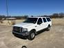2000 White /TAN Ford Excursion XLT 2WD (1FMNU40L4YE) with an 5.4L V8 SOHC 16V engine, 4-Speed Automatic Overdrive transmission, located at 17760 Hwy 62, Morris, OK, 74445, (918) 733-4887, 35.609104, -95.877060 - 2000 FORD EXCURSION IS 5.4L V8 RWD FEATURING POWER LOCKS, POWER WINDOWS, POWER SEATS, POWER MIRRORS, AM/FM STEREO, CD PLAYER, CASSETTE PLAYER, 6 DISC COMPACT MAGAZINE, REAR CLIMATE CONTROL, CRUISE CONTROL, 3RD ROW SEATING. TIRES LT265/75R16 TIRES. 126,953 MILES WITH A REBUILT TITLE DUE TO AN ACCIDEN - Photo#0