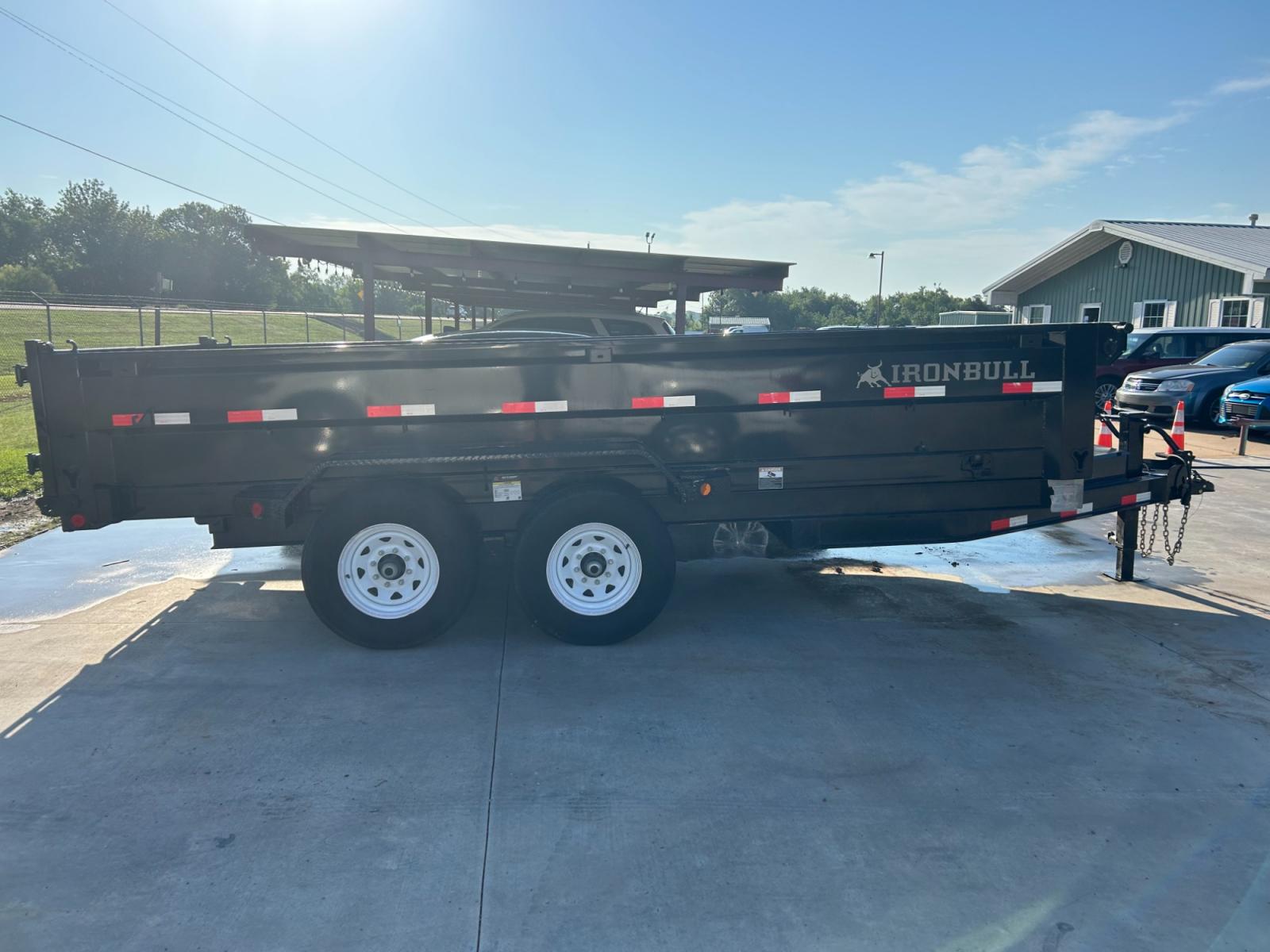 2022 BLACK Norstar Trailers IRONBULL DUMP BED (3EUDB1624N1) , located at 17760 Hwy 62, Morris, OK, 74445, 35.609104, -95.877060 - 2022 Norstar Ironbull Dumpbed has 14,000 lbs of GVWR and is equipped with enough lifting power to ensure you can always get your job done. Each Iron Bull 83 wide dump comes equipped standard with an industry best 7 gauge floor and 24" high 10 gauge sides with 7 machined breaks that will not bend, bo - Photo #3