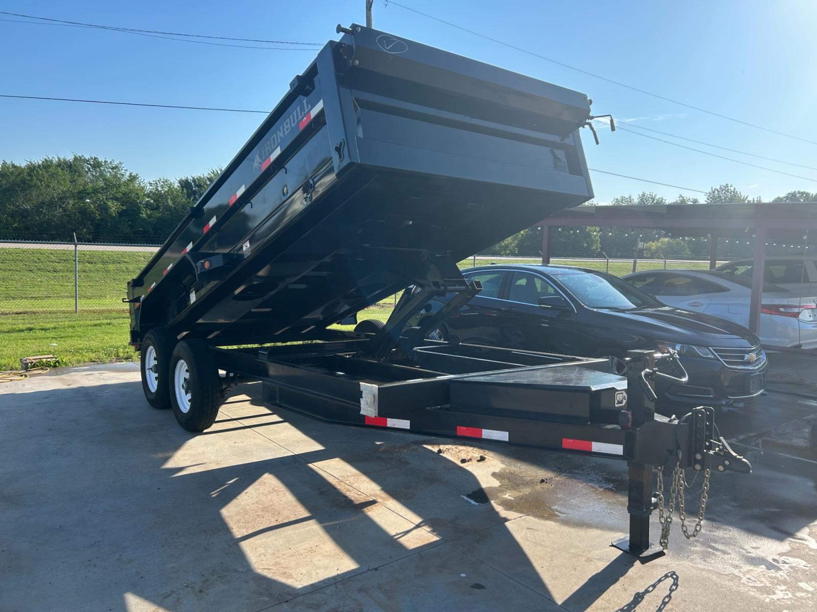 2022 BLACK Norstar Trailers IRONBULL DUMP BED (3EUDB1624N1) , located at 17760 Hwy 62, Morris, OK, 74445, 35.609104, -95.877060 - 2022 Norstar Ironbull Dumpbed has 14,000 lbs of GVWR and is equipped with enough lifting power to ensure you can always get your job done. Each Iron Bull 83 wide dump comes equipped standard with an industry best 7 gauge floor and 24" high 10 gauge sides with 7 machined breaks that will not bend, bo - Photo #8
