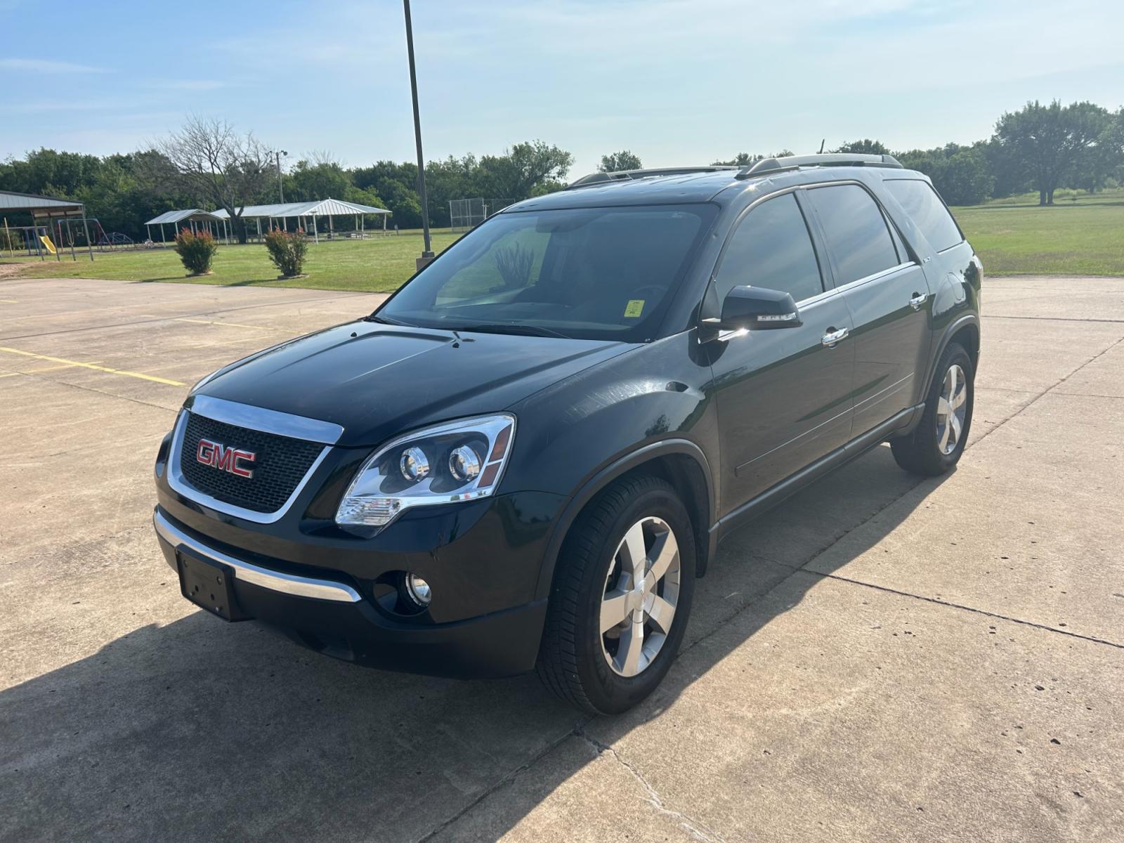 2012 BLACK GMC Acadia SLT-1 FWD (1GKKRRED3CJ) with an 3.6L V6 DOHC 24V engine, 6-Speed Automatic transmission, located at 17760 Hwy 62, Morris, OK, 74445, (918) 733-4887, 35.609104, -95.877060 - 2012 GMC ACADIA SLT-1 FWD FEATURES POWER WINDOWS, POWER LOCKS, POWER SEATS, POWER MIRRORS, CD PLAYER, AUXILLARY PORT, AM/FM STEREO, HEATED SEATS, CRUISE CONTROL, TRACTION CONTROL, BACKUP CAMERA. CLEAN TITLE WITH 136,854 MILES. MICHELIN 255/60R16 TIRES. *******DOES HAVE SCRATCHES AS SHOWN IN PICTURES - Photo #1