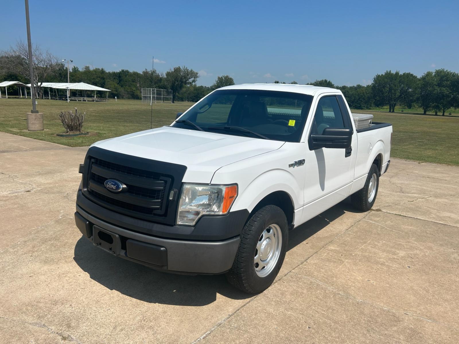 2014 White Ford F-150 STX 6.5-ft. Bed 2WD (1FTMF1CM3EK) with an 3.7L V6 DOHC 24V engine, 6-Speed Automatic transmission, located at 17760 Hwy 62, Morris, OK, 74445, (918) 733-4887, 35.609104, -95.877060 - 2014 FORD F-150 STX 6.5-ft. BED 2WD HAS 3.7L V6 DOHC 24V. THIS TRUCK IS A BI-FUEL (RUNS ON BOTH CNG OR GASOLINE). IT FEATURES MANUAL SEATS, MANUAL WINDOWS, MANUAL LOCKS, AM/FM STEREO, TRACTION CONTROL, CRUISE CONTROL. EQUIPPED WITH ALTECH-ECO BI-FUEL CNG FUEL SYSTEM. IT RUNS ON CNG (COMPRESSED NATU - Photo #0