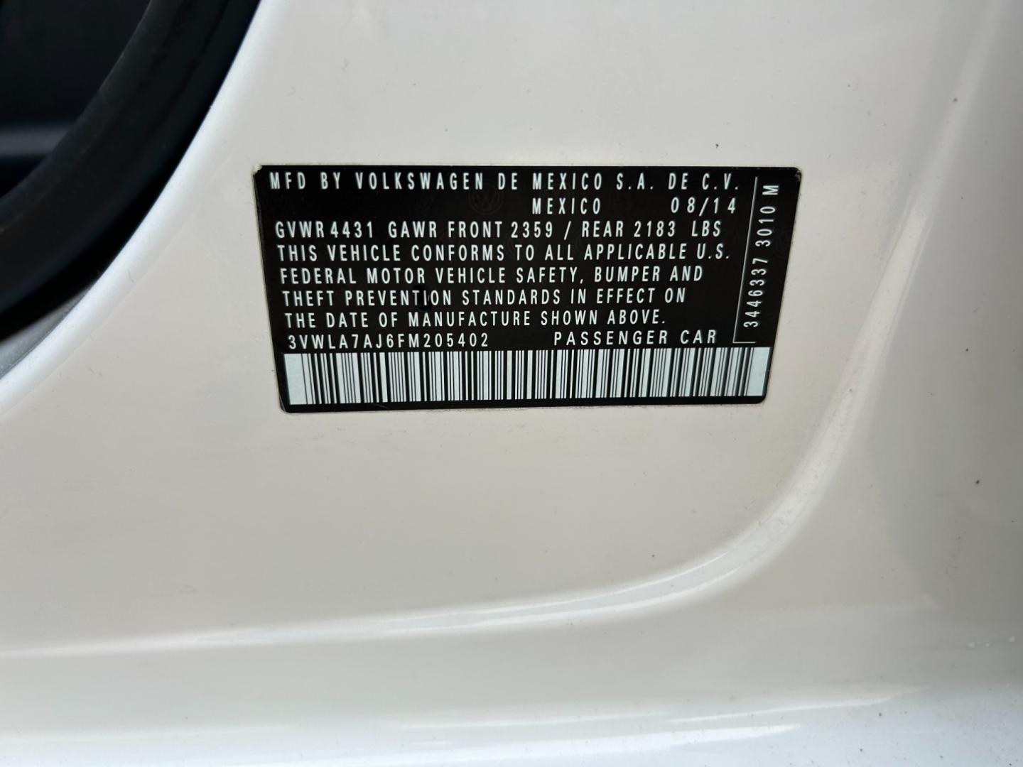 2015 White /BLACK Volkswagen Jetta JETTA TDI (3VWLA7AJ6FM) with an 2.0L L4 DOHC 16V TURBO engine, AUTOMATIC transmission, located at 17760 Hwy 62, Morris, OK, 74445, (918) 733-4887, 35.609104, -95.877060 - 2015 VOLKS WAGON JETTA TDI DIESEL HAS THE 2.0L 4 CYLDER TURBO, FEATURES KEYLESS ENTRY REMOTE, POWER LOCKS, POWER WINDOWS, POWER MIRRORS, MANUAL SEATS, AM/FM STEREO, CD PLAYER, SATELLITE RADIO, HANDS FREE BLUETOOTH CALLING, MULTI STREEING CONTROL, CRUISE CONTROL, CLOTH INTERIOR, AND HEATED SEATS. TI - Photo#23