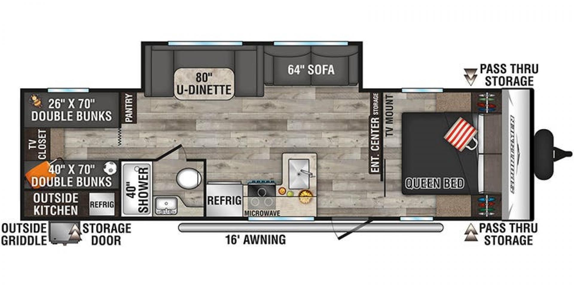 2023 Silver /TAN KZ SPORTSMAN 301BHKSE (4EZTU3020P5) , located at 17760 Hwy 62, Morris, OK, 74445, 35.609104, -95.877060 - Photo#32
