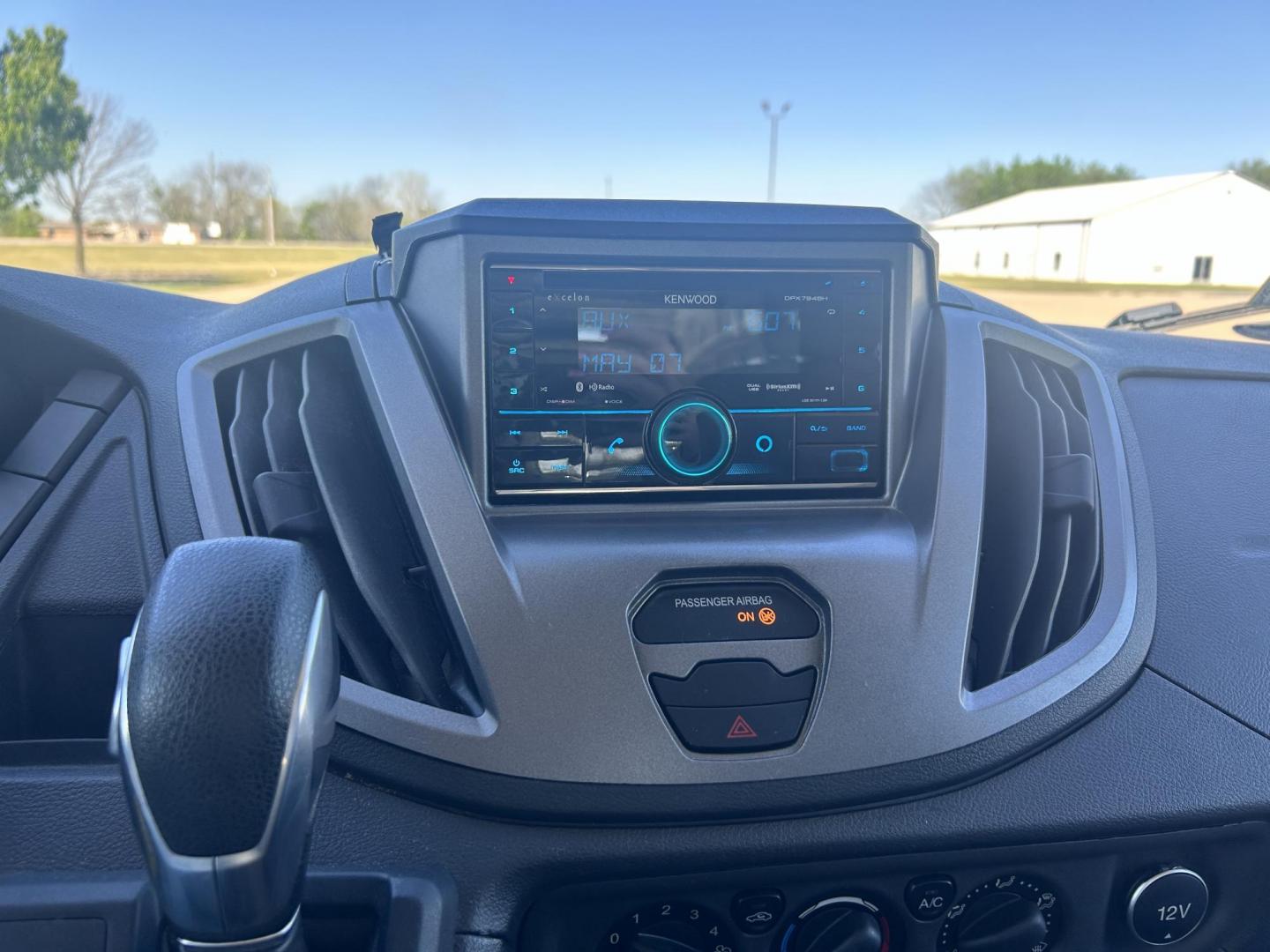 2019 White /Gray Ford Transit 250 Van Med. Roof w/Sliding Pass. 148-in. WB (1FTYR2CM6KK) with an 3.7L V6 DOHC 24V engine, 6A transmission, located at 17760 Hwy 62, Morris, OK, 74445, (918) 733-4887, 35.609104, -95.877060 - 2019 FORD TRANSIT 250 CARGO VAN HAS A 3.7L V6 ENGINE AND IS FWD. THIS VAN FEATURES KEYLESS ENTRY REMOTE, POWER LOCKS, POWER WINDOWS, POWER MIRRORS, KENWOOD STEREO HAS AN AM/FM STATIONS, SATALITE RADIO, CD PLAYER, BLUETOOTH, AUX PORT, USB PORT, TRACTION CONTROL, CRUISE CONTROL, SLIDING SIDE DOOR, BAC - Photo#10