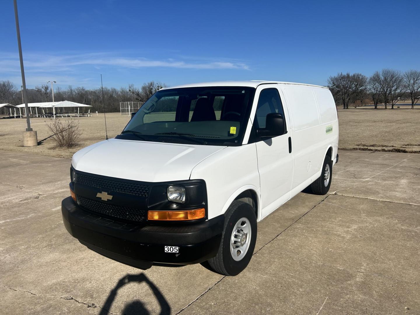 2012 White /Gray Chevrolet Express 3500 Cargo (1GCZGTCBXC1) with an 6.0L V8 DOHC 16V engine, 6-Speed Automatic transmission, located at 17760 Hwy 62, Morris, OK, 74445, (918) 733-4887, 35.609104, -95.877060 - 2012 CHEVROLET EXPRESS CARGO VAN 6.0L V8 RWD FEATURING MANUAL LOCKS, MANUAL WINDOWS, MANUAL MIRRORS, MANUAL SEATS, AM/FM STEREO, LEATHER SEATS, LEATHER-WRAPPED STEERING WHEEL, TRACTION CONTROL, SPLIT SWING-OUT RIGHT DOORS, AND TOW PACKAGE. EQUIPPED WITH IMPCO CNG FUEL SYSTEM THAT RUNS ON COMPRESSED - Photo#0