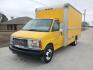 1997 YELLOW /Gray GMC Savana G3500 (1GDHG31R4V1) with an 5.7L V8 OHV 16V engine, 4-Speed Automatic transmission, located at 17760 Hwy 62, Morris, OK, 74445, (918) 733-4887, 35.609104, -95.877060 - 1997 GMC SAVANA BOX TRUCK 14.5 X 7.25FT HAS THE 5.7L V8 OHV 16V ENGINE. FEATURES CLOTH SEATS, MANUAL SEATS, MANUAL LOCKS, MANUAL WINDOWS, AND AM/FM RADIO. HAS ONLY 166,611 MILES, TIRES 225/75R16. HAS LOADING RAMP. CLEAN TITLE ***DAMAGE SHOWN IN PHOTOS*** $5,900 CALL RUSS, JONA OR HARLEY - Photo#5