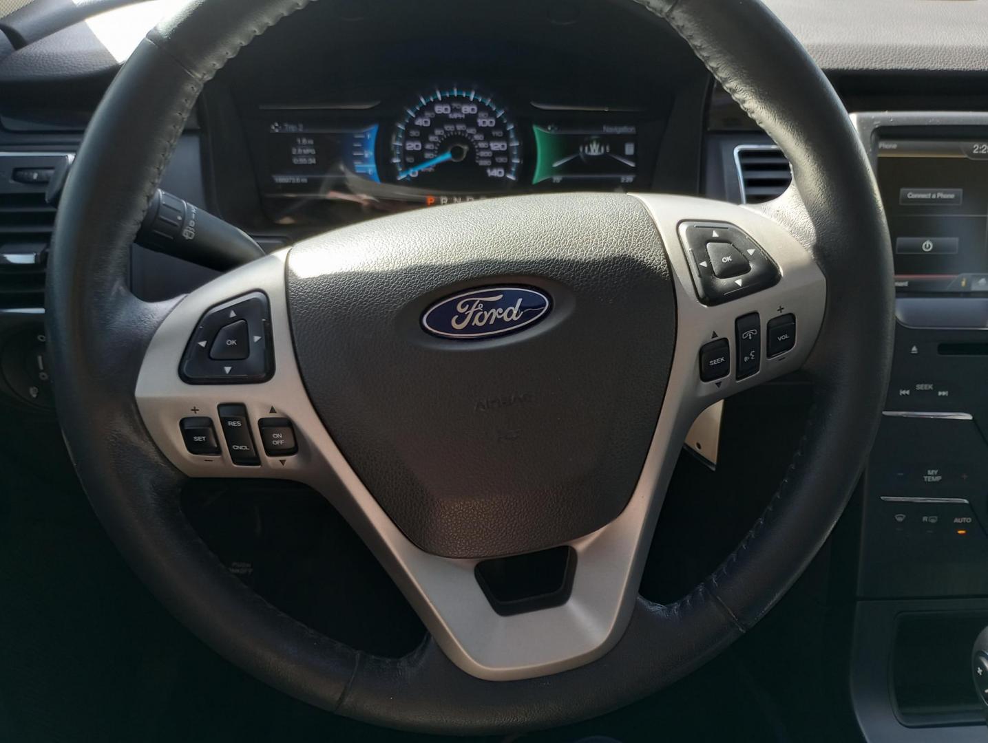 2014 Silver /BLACK Ford Flex SEL FWD (2FMGK5C87EB) with an 3.5L V6 DOHC 24V engine, 6-Speed Automatic Overdrive transmission, located at 17760 Hwy 62, Morris, OK, 74445, (918) 733-4887, 35.609104, -95.877060 - 2014 FORD FLEX 3.5L V6 DOHC 24V FEATURES POWER LOCKS, POWER WINDOWS, POWER MIRRORS, DUAL CLIMATE CONTROL, REAR CLIMATE CONTROL, LEATHER SEATS, CRUISE CONTROL, MULTI-FUNCTION STEERING WHEEL CONTROL, NAVIGATION SYSTEM, AM/FM STEREO, XM STEREO, CD PLAYER, BLUETOOTH, TOUCHSCREEN RADIO, BACK-UP CAMERA, 3 - Photo#21