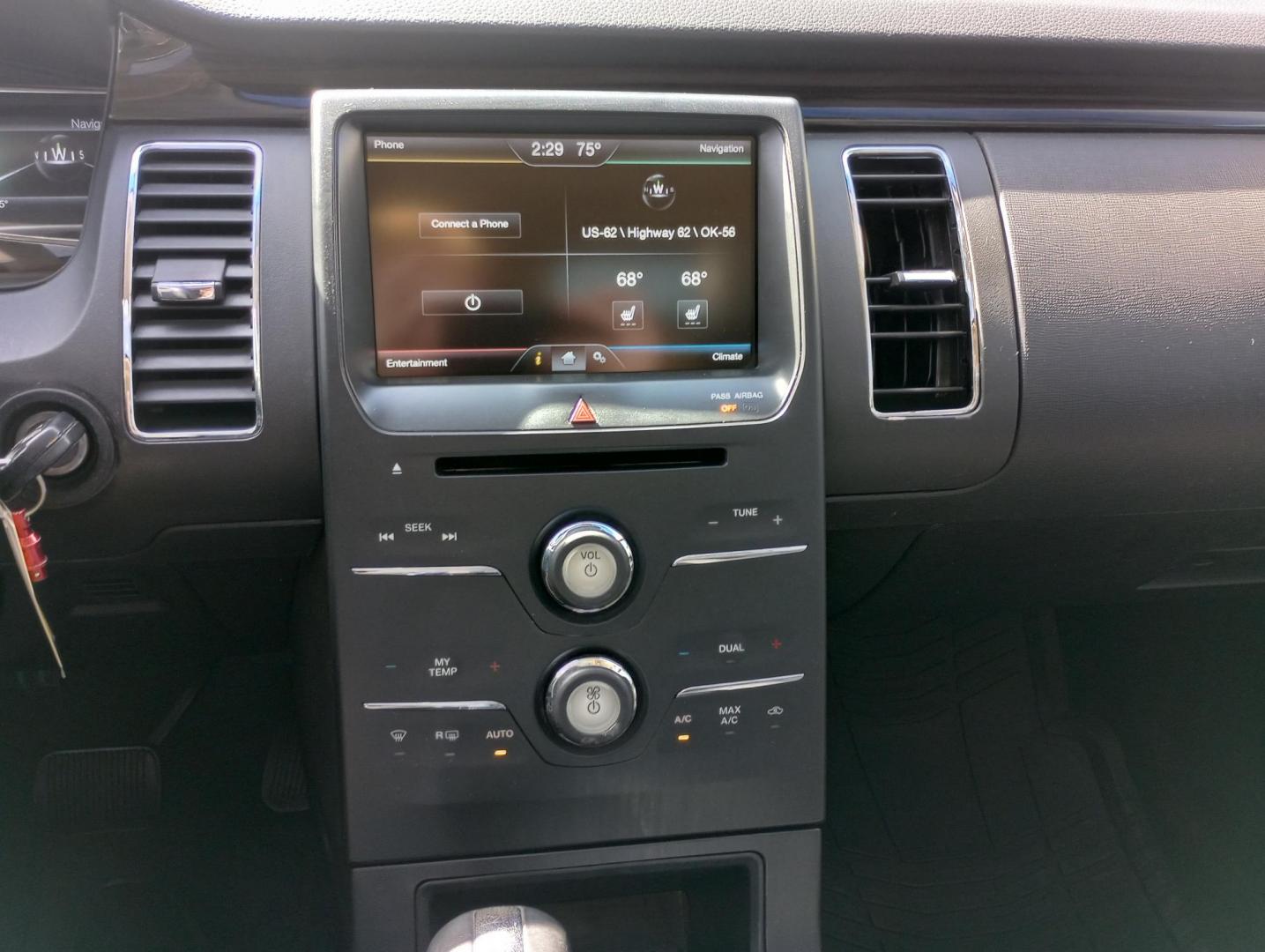 2014 Silver /BLACK Ford Flex SEL FWD (2FMGK5C87EB) with an 3.5L V6 DOHC 24V engine, 6-Speed Automatic Overdrive transmission, located at 17760 Hwy 62, Morris, OK, 74445, (918) 733-4887, 35.609104, -95.877060 - 2014 FORD FLEX 3.5L V6 DOHC 24V FEATURES POWER LOCKS, POWER WINDOWS, POWER MIRRORS, DUAL CLIMATE CONTROL, REAR CLIMATE CONTROL, LEATHER SEATS, CRUISE CONTROL, MULTI-FUNCTION STEERING WHEEL CONTROL, NAVIGATION SYSTEM, AM/FM STEREO, XM STEREO, CD PLAYER, BLUETOOTH, TOUCHSCREEN RADIO, BACK-UP CAMERA, 3 - Photo#23