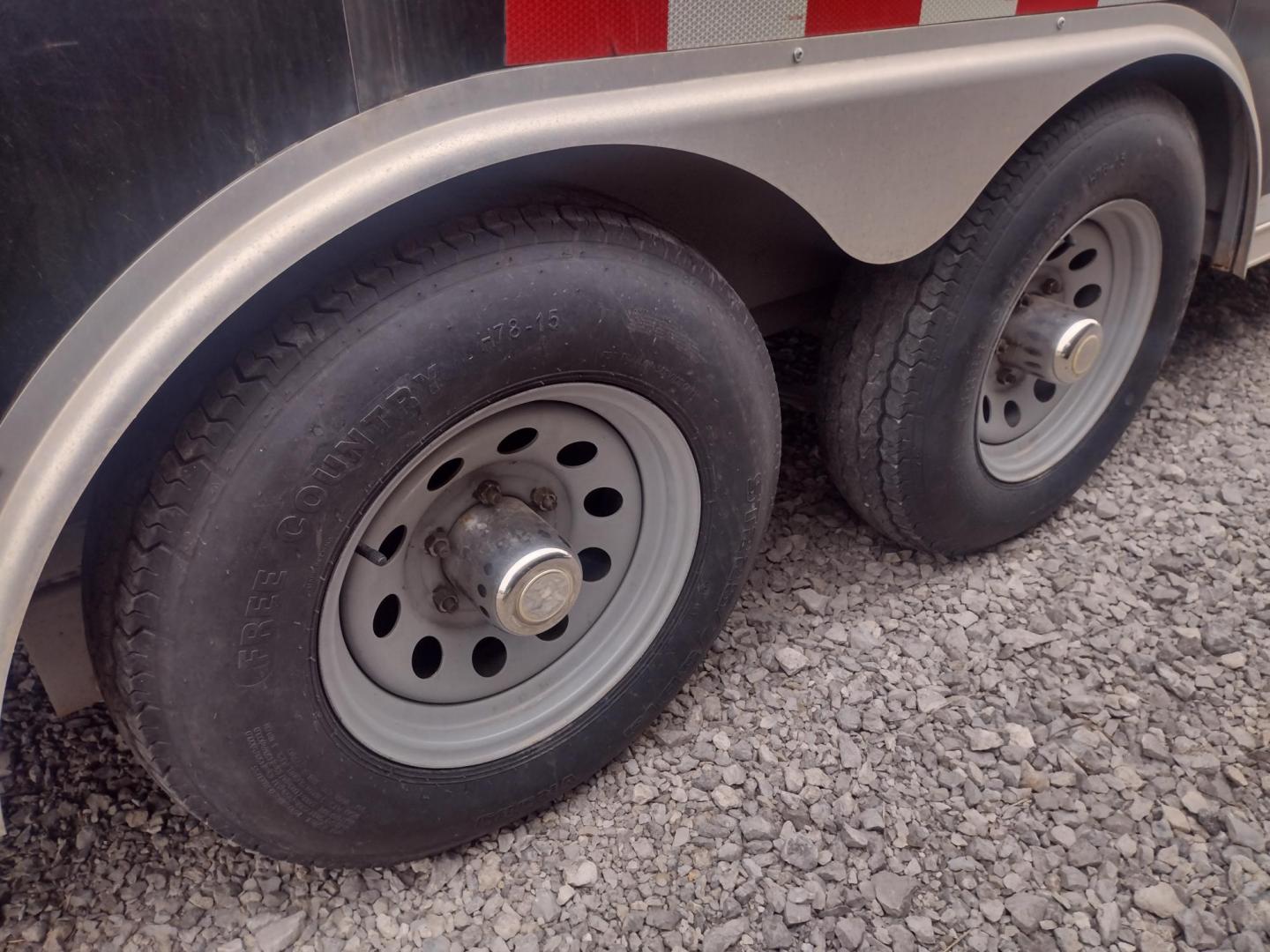 2018 BLACK Cargo Craft, Inc DRAGSTER CAR HAULER - (4D6EB2429JC) , located at 17760 Hwy 62, Morris, OK, 74445, 35.609104, -95.877060 - 2018 CARGO CRAFT, INC DRAGSTER CAR HAULER 24.5FTX8FT. TWO SIDE DOORS AND DUAL AXLES. PAYLOAD CAPACITY 10,400LBS, HITCH WEIGHT 6,000LBS, AND HITCH SIZE 2 5/16 BALL SIZE. ***HAIL DAMAGE SHOWN IN PHOTOS*** ***BILL OF SALE ONLY*** $7,500 CALL RUSS, JONA OR HARLEY 918-733-4887 - Photo#17