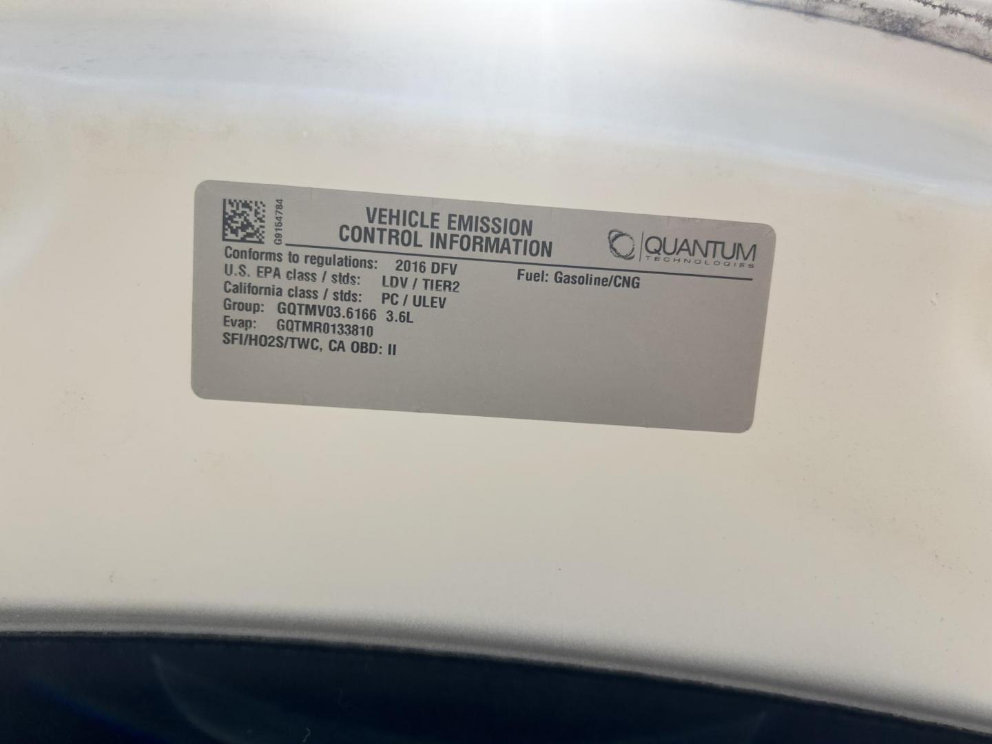 2016 White /Gray Chevrolet Impala CNG 3LT (2G1125SN9G9) with an 3.6L V6 DOHC 24V CNG engine, 6A transmission, located at 17760 Hwy 62, Morris, OK, 74445, (918) 733-4887, 35.609104, -95.877060 - 2016 CHEVY IMPALA HAS THE 3.6 V6 ENGINE AND IS FWD. THE IMPALA IS A BI-FUEL CAR THAT RUNS ON BOTH CNG (COMPRESSED NATUAL GAS) OR GASOLINE. THIS CAR FEATURES KEYLESS REMOTE START, KEYLESS REMOTE ENTRY, POWER LOCKS, POWER WINDOWS, POWER SEATS, POWER MIRRORS, AM/FM STEREO, CLOTH SEATS, DUAL CLIMATE CON - Photo#22