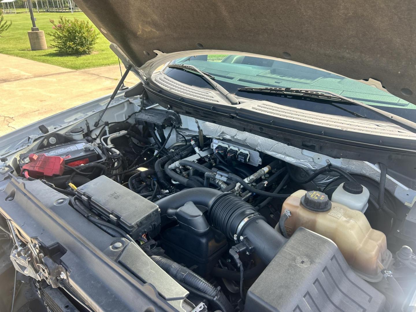2012 WHITE /Gray Ford F-150 XL (1FTVX1CF1CK) with an 5.0L V8 engine, 6-Speed Automatic transmission, located at 17760 Hwy 62, Morris, OK, 74445, (918) 733-4887, 35.609104, -95.877060 - 2012 FORD F-150 HAS THE 5.0L V8 AND IS 2WD. FEATURES POWER LOCKS, POWER WINDOWS, POWER MIRRORS, AM/FM STEREO, SIRIUS STEREO CD PLAYER, AUXILLARY PORT, CRUISE CONTROL, TRACTION CONTROL, MULTI-FUNCTION STEERING CONTROL, BED LINER, TOOL BOXES, TRAILER BRAKES AND TRAILER HITCH. A PREMIER ALTERNATIVE FUE - Photo#25