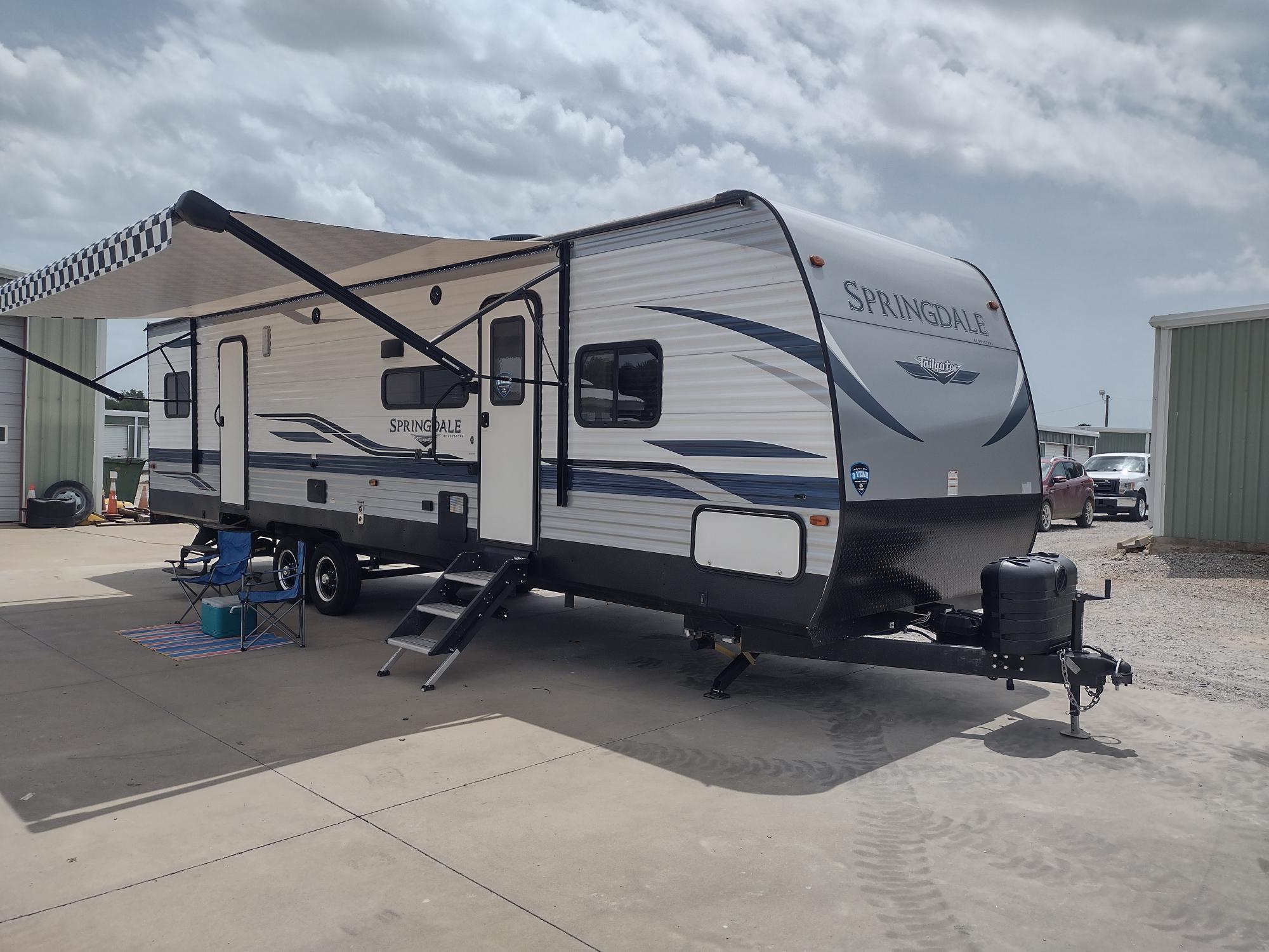 photo of 2021 KEYSTONE SPRINGDALE TAILGATOR SG32TH 36FT OVERALL  (TOY HAULER)