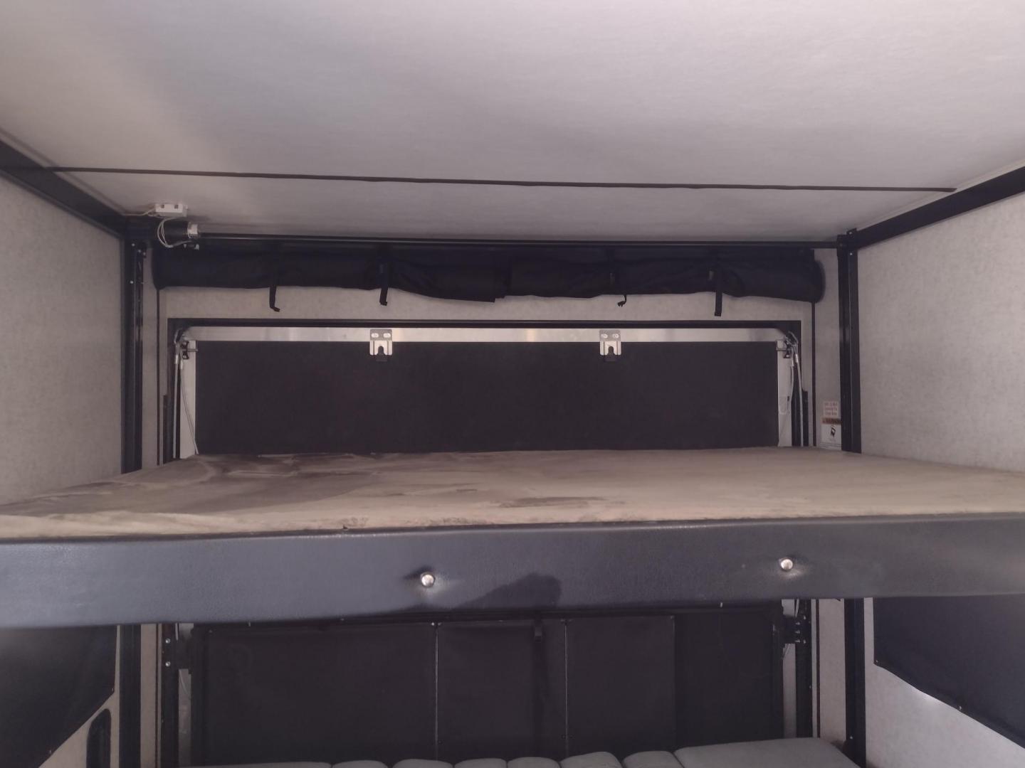 2018 Silver /Gray Forest River XLR Toy Hauler 31QB (5ZT2XLWB1J1) , located at 17760 Hwy 62, Morris, OK, 74445, 35.609104, -95.877060 - CHECK OUT THIS 2018 FOREST RIVER XLR BOOST 31QB 39FT OVERALL WITH 15FT POWER AWNING. IN THE FRONT IS THE BEDROOM WITH QUEEN SIZE BED, OVERHEAD CABINETS, 2 WARDROBE CLOSETS, AND STORAGE UNDER THE BED. CONNECTED TO THE BEDROOM IS A FULL BATH WITH VANITY SINK, MEDICINE CABINET, AND STANDING SHOWER. IN - Photo#45