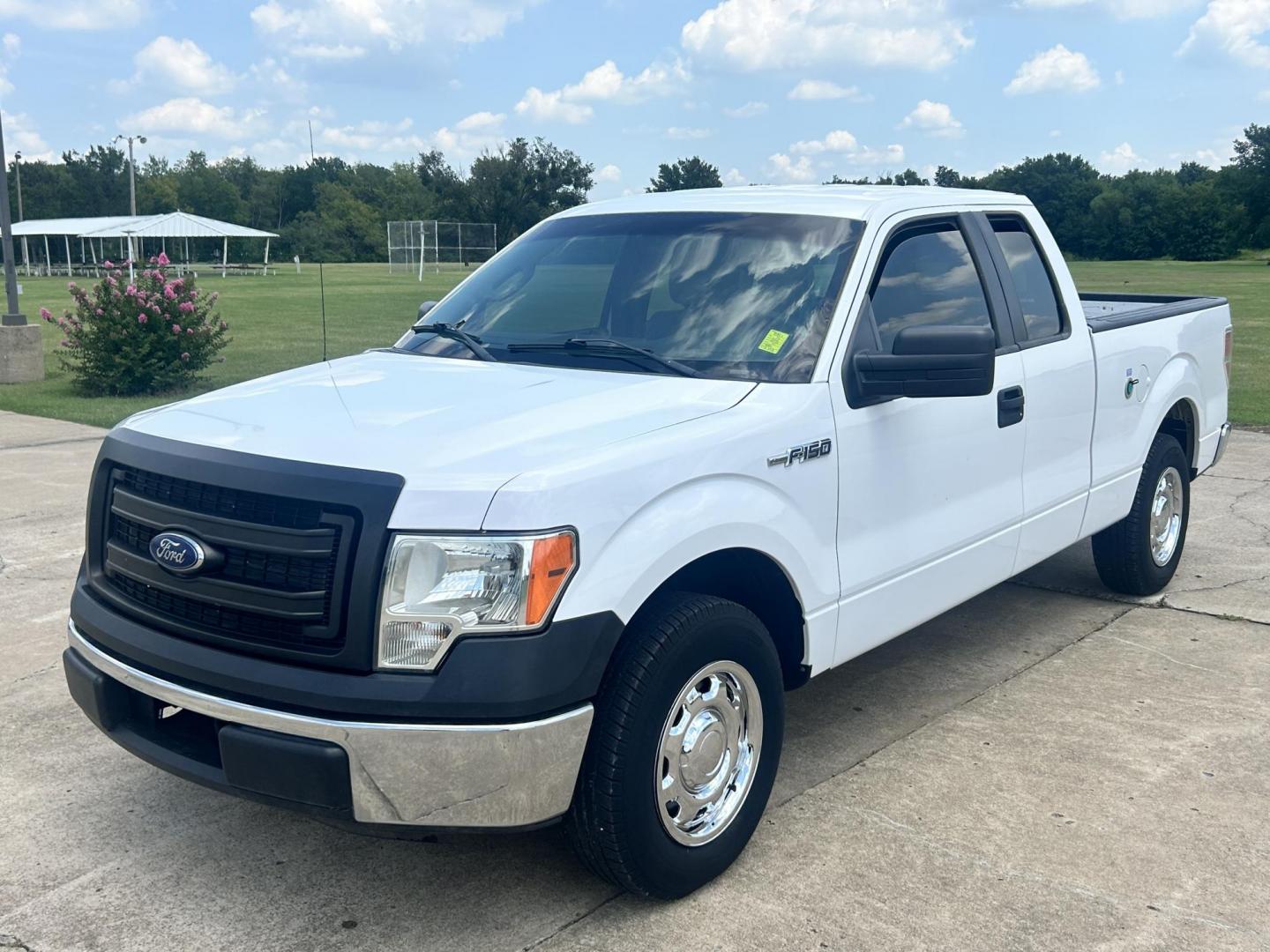 2014 WHITE /Gray Ford F-150 (1FTEX1CM3EK) with an 3.7L V6 DOHC 24V engine, 6-Speed Automatic transmission, located at 17760 Hwy 62, Morris, OK, 74445, (918) 733-4887, 35.609104, -95.877060 - 2014 FORD F-150 2WD WITH 3.7L V6 ENGINE BI-FUEL SYSTEM RUNS ON CNG OR GASOLINE. FEATURES KEYLESS REMOTE ENTRY, POWER LOCKS, POWER WINDOWS, AM/FM STEREO, SIRIUS XM STEREO, CD PLAYER, AUXILLARY PORT, CRUISE CONTROL, TRACTION CONTROL, MULTI-FUNCTIONING STEERING WHEEL CONTROLS, AND TRAILER HITCH. HAS 1 - Photo#0