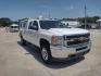 2013 WHITE /Gray Chevrolet Silverado 2500HD Work Truck Ext. Cab 4WD (1GC2KVCB1DZ) with an 6.0L V8 OHV 16V CNG engine, 6-Speed Automatic transmission, located at 17760 Hwy 62, Morris, OK, 74445, (918) 733-4887, 35.609104, -95.877060 - 2013 CHEVY SILVERADO 4WD WITH THE 6.0L V8 ENGINE. THIS TRUCK FEATURES MANUAL WINDOWS, MANUAL LOCKS, MANUAL MIRRORS, MANUAL SEATS, LEATHER INTERIOR, CRUSIE CONTROL, TRACTION CONTROL, AND AM/FM RADIO. CAMPER SHELL WITH SHELVES AND CARGO SLIDER, DIMENSIONS INVERTER AND TRAILER HITCH. ONLY 184,332 MILE - Photo#2