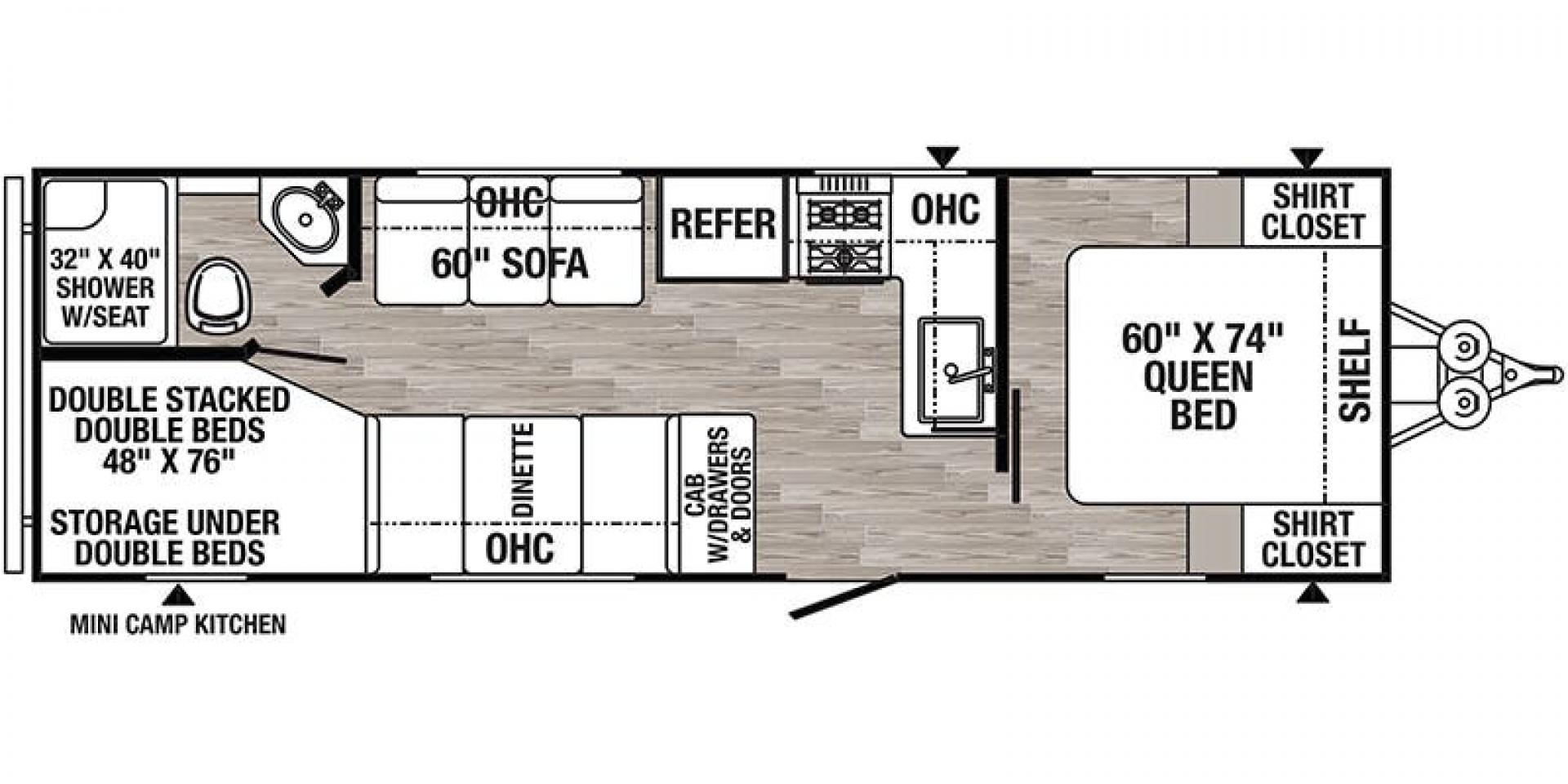 2022 WHITE /Gray Forest River PUMA XLE LITE 23BHC 23BHC (5ZT2PUMB9N4) , located at 17760 Hwy 62, Morris, OK, 74445, 35.609104, -95.877060 - READY FOR AN ADVENTURE CHECK OUT THIS 2022 FOREST RIVER PUMA XLE LITE 23BHC 30FT OVERALL WITH 19FT POWER AWNING. IN THE FRONT IS THE BEDROOM WITH A QUEEN SIZE BED AND STORAGE UNDER THE BED, OVERHEAD SHELF, AND 2 WARDROBE CLOSETS. IN THE LIVING AND KITCHEN AREA IS STAINLESS STEEL FARM STYLE SINK, 3 B - Photo#47
