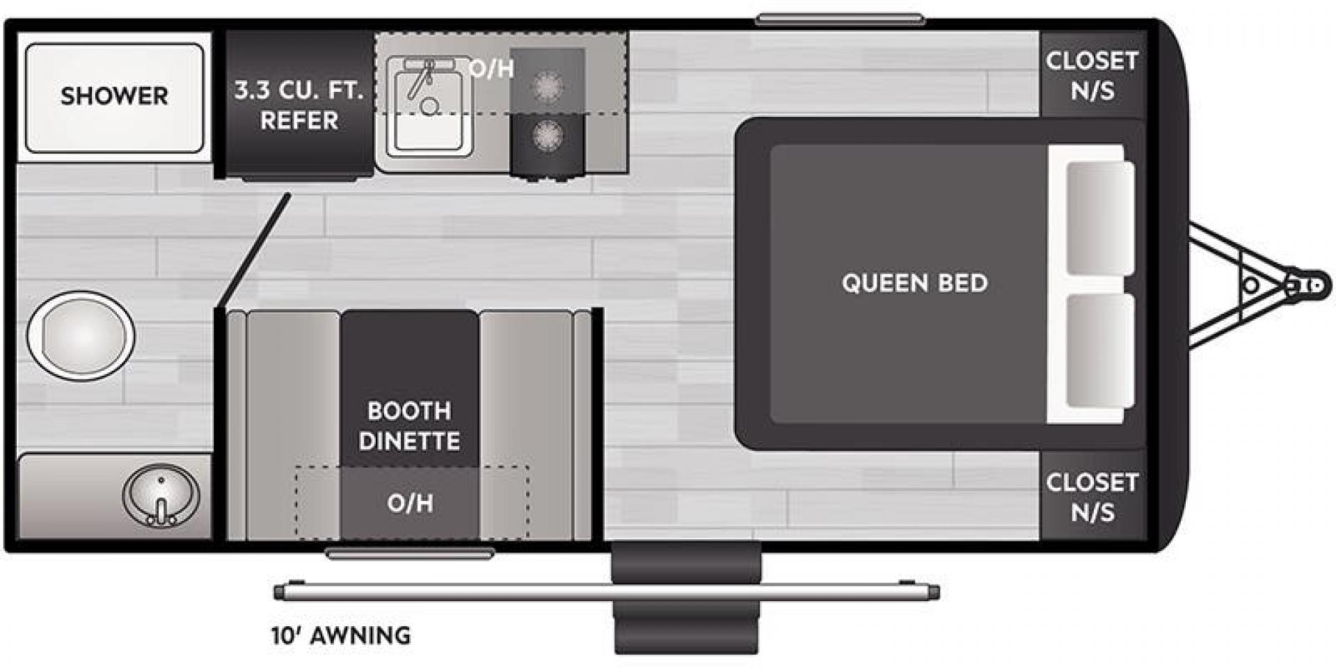 2024 WHITE/BLACK /TAN Keystone HIDEOUT 178RB 178RB (4YDTH1G14RW) , located at 17760 Hwy 62, Morris, OK, 74445, 35.609104, -95.877060 - GET IT WHILE YOU CAN! 2024 KEYSTONE HIDEOUT 178RB 20.5FT ****CLEAN TITLE**** OVERALL WITH 10FT POWER AWNING. IN THE FRONT IS THE QUEEN SIZE BED WITH STORAGE UNDER BED, OVERHEAD SHELF, AND TWO WARDROBE CLOSETS. IN THE LIVING AND KITCHEN AREA IS TWO BURNER STOVE (NO OVEN), SINGLE SINK, OVERHEAD CABINE - Photo#35