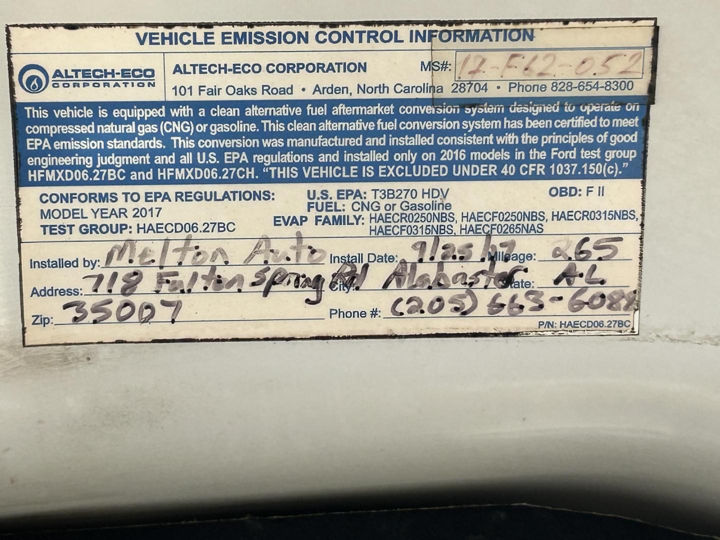 2017 White /Gray Ford F-250 SD 2WD (1FDBF2A67HE) with an 6.2L V8 OHV 16V engine, 6A transmission, located at 17760 Hwy 62, Morris, OK, 74445, (918) 733-4887, 35.609104, -95.877060 - 2017 FORD F250 TOOL BED SD 2WD WITH 6.2L V8 ENIGINE. THIS FEATURES KEYLESS ENTRY, POWER LOCKS, POWER WINDOWS,POWER MIRRORS, CLOTH INTERIOR, MANUAL SEATS, AM/FM RADIO, AUX PORT, TRACTION CONTROL, TOOL BED AND TRAILER HITCH. TIRES 245/75R17 AND ONLY 145,448 MILES. THIS IS A BI-FUEL SYSTEM THAT RUNS ON - Photo#23