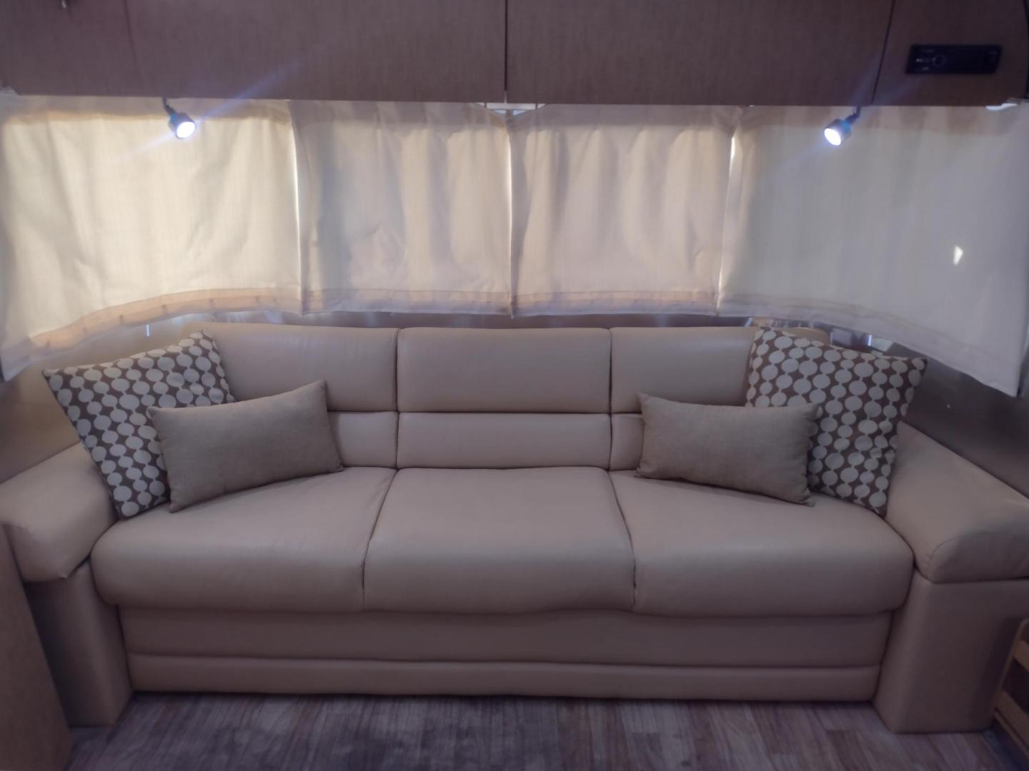 2014 Silver /TAN Airstream FLYING CLOUD 30 30 (1STJ9YP22EJ) , located at 17760 Hwy 62, Morris, OK, 74445, 35.609104, -95.877060 - HAVE YOU EVER WANTED TO BECOME PART OF THE AIRSTREAM FAMILY? WELL HERE IS YOUR CHANCE, CHECK OUT THIS 2014 AIRSTREAM FLYING CLOUD 30 31FT OVERALL WITH A 21FT MANUAL AWNING. ***REBUILT TITLE DUE TO HAIL DAMAGE*** IN THE LIVING AND KITCHEN AREA IS A LEATHER SOFA THAT FOLDS DOWN FOR ADDITIONAL SLEEPING - Photo#16