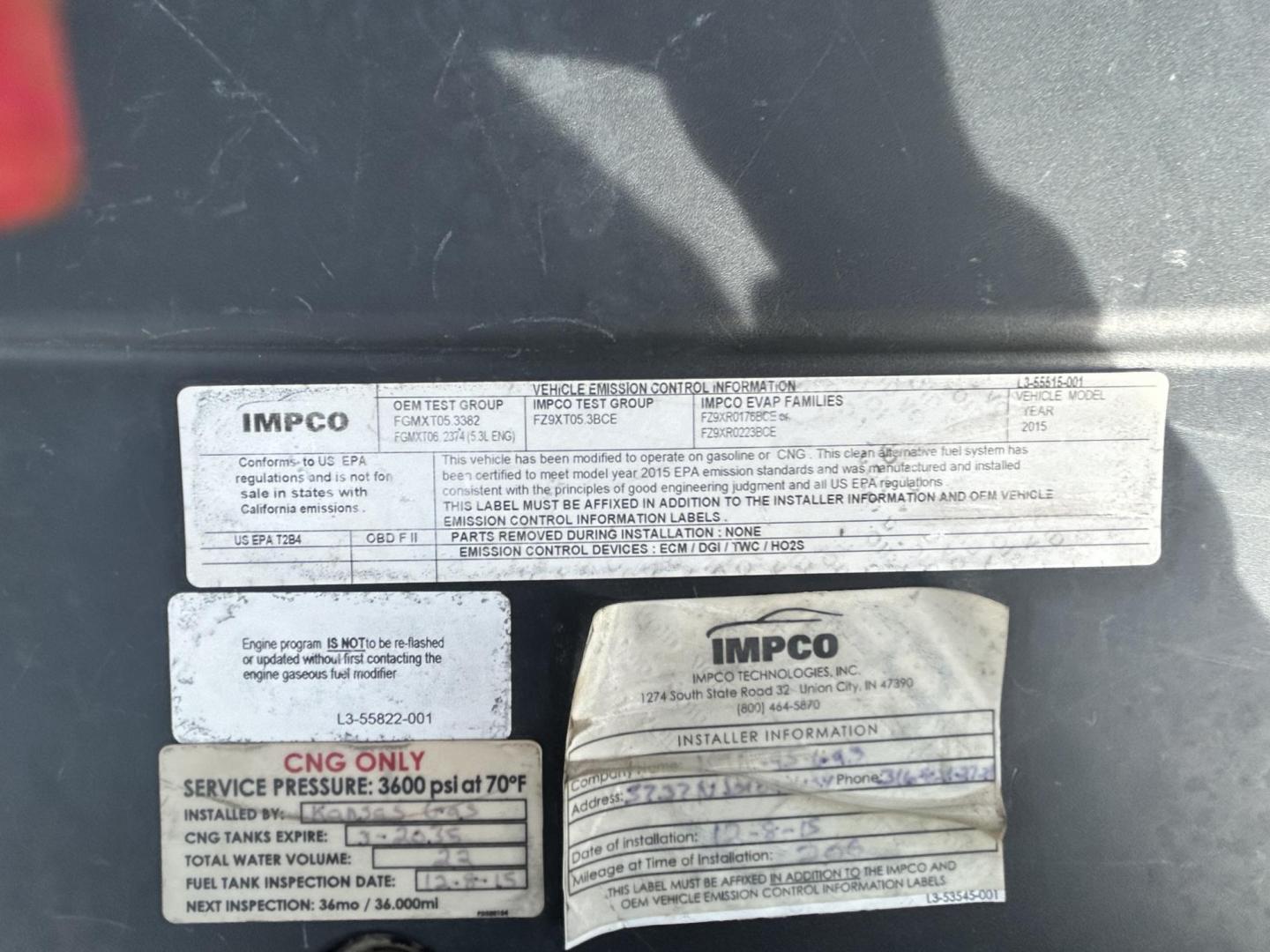 2015 White /Gray Chevrolet Silverado 1500 (1GCRCPECXFZ) with an 5.3L V8 OHV 16V engine, 6-Speed Automatic transmission, located at 17760 Hwy 62, Morris, OK, 74445, (918) 733-4887, 35.609104, -95.877060 - 2015 CHEVY SILVERADO 1500 2WD BI-FUEL SYSTEM RUNS ON CNG OR GASOLINE WITH THE 5.3L V8 ENGINE. IT FEATURES MANUAL SEATS, CLOTH INTERIOR, POWER LOCKS, POWER WINDOWS, AM/FM RADIO, BACKUP CAMERA, CRUSIE CONTROL, TRACTION CONTROL, SAFETY LIGHT, AND WEATHER GUARD TOOL BOXES. ONLY 157,343 MILES WITH FIREST - Photo#26