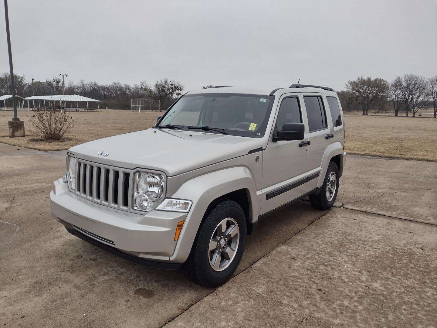 2009 Silver /TAN Jeep Liberty Sport 4WD (1J8GN28K99W) with an 3.7L V6 SOHC 12V engine, 4-Speed Automatic Overdrive transmission, located at 17760 Hwy 62, Morris, OK, 74445, (918) 733-4887, 35.609104, -95.877060 - Photo#0