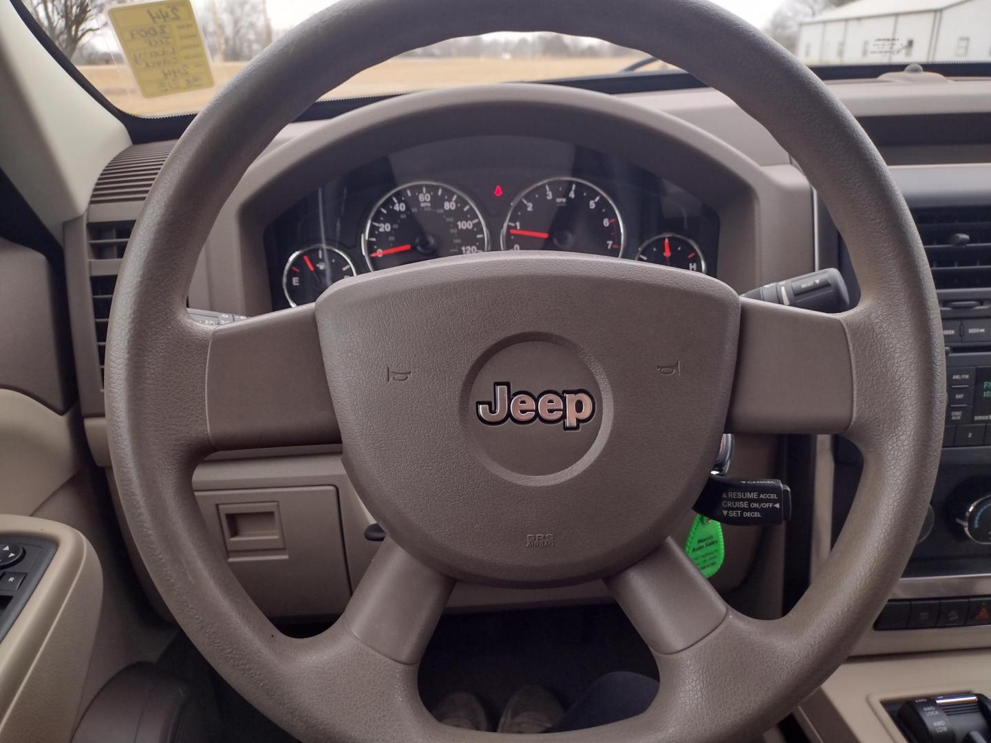 2009 Silver /TAN Jeep Liberty Sport 4WD (1J8GN28K99W) with an 3.7L V6 SOHC 12V engine, 4-Speed Automatic Overdrive transmission, located at 17760 Hwy 62, Morris, OK, 74445, (918) 733-4887, 35.609104, -95.877060 - Photo#12