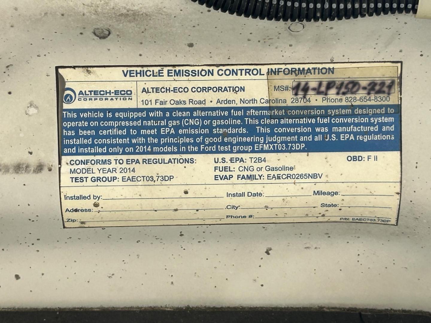 2014 White /Gray Ford F-150 XL (1FTEX1EM8EK) with an 3.7L V6 DOHC 24V engine, 6-Speed Automatic transmission, located at 17760 Hwy 62, Morris, OK, 74445, (918) 733-4887, 35.609104, -95.877060 - 2014 FORD F-150 4WD HAS A 3.7L V6 ENGINGE BI-FUEL SYSTEM RUNS ON CNG (COMPRESSED NATURAL GAS) OR GASOLINE. IT FEATURES CLOTH INTERIOR, MANUAL SEATS, POWER WINDOWS, POWER LOCKS, POWER MIRRORS, AM/FM STEREO, SIRIUS RADIO, CD PLAYER, AUXILLIARY PORT, CRUISE CONTROL, TRACTION CONTROL, BACKUP CAMERA, MUL - Photo#29