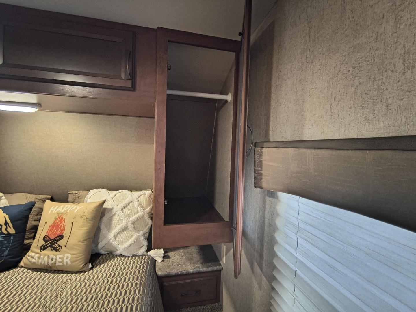 2015 White /BROWN Forest River PUMA 31BHSS 31BHSS (4X4TPUG23FP) , located at 17760 Hwy 62, Morris, OK, 74445, 35.609104, -95.877060 - CAMPING SEASON IS RIGHT AROUND THE CORNER SO CHECK OUT THIS 2015 FOREST RIVER PUMA 31BHSS 34.5FT OVERALL WITH 15FT POWER AWNING. IN THE FRONT IS THE MASTER BEDROOM WITH A QUEEN SIZE BED, STORAGE UNDER THE BED, TWO WARDROBE CLOSETS, AND OVERHEAD CABINETS. IN THE LIVING AND KITCHEN AREA THERE IS A ENT - Photo#10