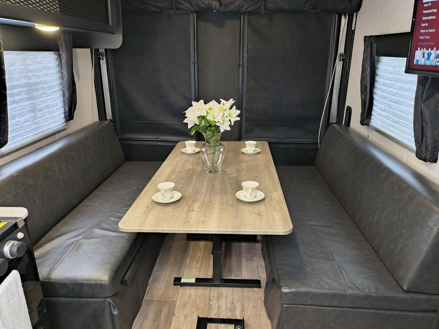 2022 Grey /Black Forest River 22RR - (4X4TCKX20NK) , located at 17760 Hwy 62, Morris, OK, 74445, 35.609104, -95.877060 - SPRING HAS SPRUNG AND SUMMER IS ON THE WAY!!! BIKERS WILL ENJOY THIS TOY HAULER. IT IS READY TO HIT THE ROAD AND ENJOY YOUR SUMMER. THIS CAMPER IS 30FT OVERALL HAS A QUEEN SIZED MASTER BED WITH A CLOSET WARDROBE ON EACH SIDE AND TV MOUNT. THE BATHROOM HAS A STANDUP ENCLOSED SHOWER WITH SINK AND VANI - Photo#24