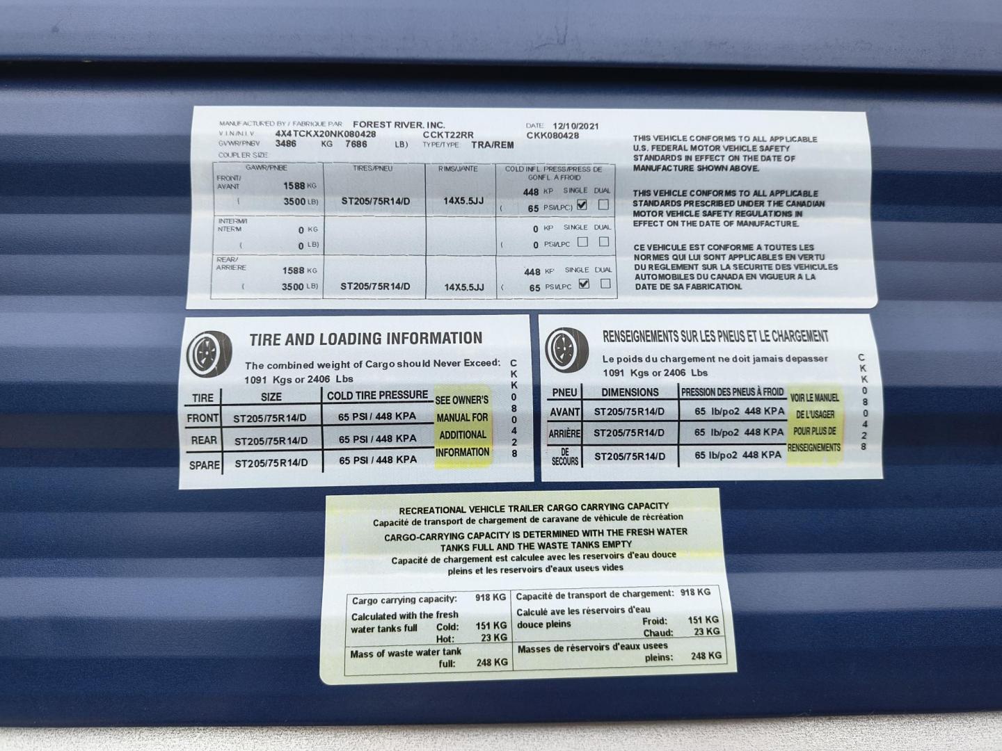 2022 Grey /Black Forest River 22RR - (4X4TCKX20NK) , located at 17760 Hwy 62, Morris, OK, 74445, 35.609104, -95.877060 - SPRING HAS SPRUNG AND SUMMER IS ON THE WAY!!! BIKERS WILL ENJOY THIS TOY HAULER. IT IS READY TO HIT THE ROAD AND ENJOY YOUR SUMMER. THIS CAMPER IS 30FT OVERALL HAS A QUEEN SIZED MASTER BED WITH A CLOSET WARDROBE ON EACH SIDE AND TV MOUNT. THE BATHROOM HAS A STANDUP ENCLOSED SHOWER WITH SINK AND VANI - Photo#49