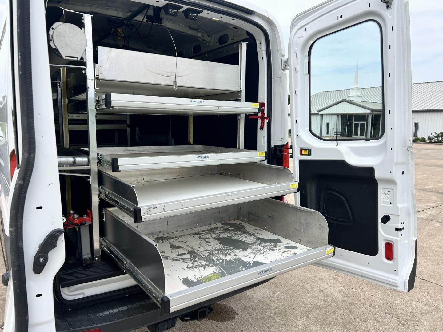 2017 White /GRAY Ford Transit 250 Van high Roof w/Sliding Pass. 148-in. WB (1FTYR2CM9HK) with an 3.7L V6 DOHC 24V engine, 6A transmission, located at 17760 Hwy 62, Morris, OK, 74445, (918) 733-4887, 35.609104, -95.877060 - 2017 FORD TRANSIT 250 HIGH TOP BI-FUEL SYSTEM RUNS ON CNG OR GASOLINE HAS THE 3.7L V6 ENIGINE. ***CLEAN TITLE*** IT FEATURES KEYLESS ENTRY, CLOTH INTERIOR, MANUAL SEATS, POWER WINDOWS, POWER LOCKS, POWER MIRRORS, CRUISE CONTROL, HANDS FREE CALLING, AM/FM RADIO, SIRIUS RADIO, BLUETOOTH RADIO, BACKUP - Photo#19