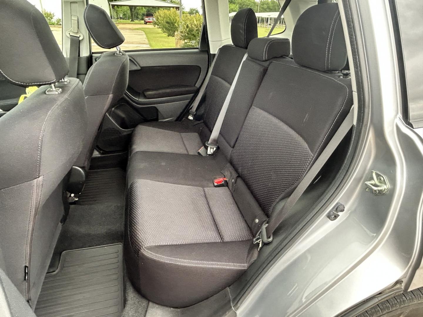 2015 Silver /BLACK Subaru Forester (JF2SJADC9FH) with an 2.5L H4 SOHC 16V engine, 6-Speed Automatic transmission, located at 17760 Hwy 62, Morris, OK, 74445, (918) 733-4887, 35.609104, -95.877060 - 2015 SUBARU FORESTER AWD WITH THE 2.5L ENGINE. IT FEATURES CLOTH INTERIOR, POWER AND HEATED SEATS, POWER WINDOWS, POWER LOCKS, POWER MIRRORS, MULTI STEERING CONTROLS, CRUISE CONTROL, HANDS FREE CALLING, AM/FM RADIO, CD PLAYER, AUXILARY PORT, BACKUP CAMERA, BACK SEATS THAT FOLD FOR CARGO SPACE, AND - Photo#16