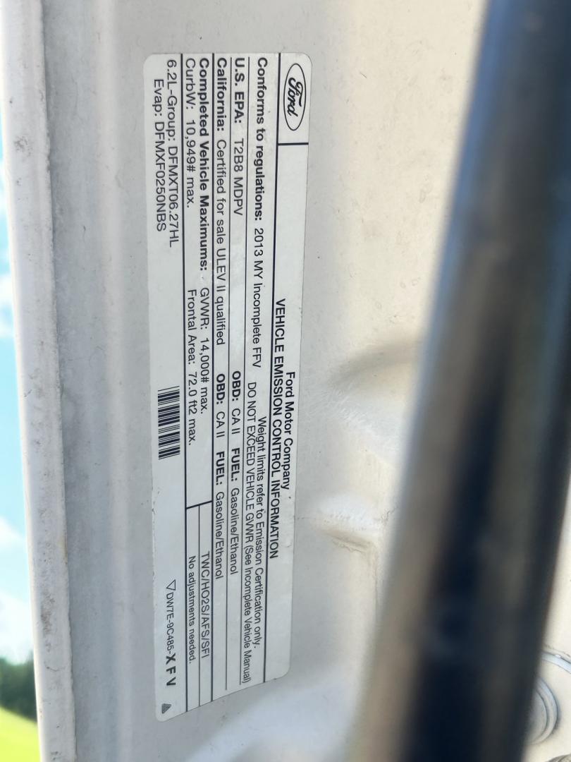 2013 White /GRAY Ford F-350 SD (1FDRF3A67DE) with an 6.2L V8 OHV 16V engine, 6-Speed Automatic transmission, located at 17760 Hwy 62, Morris, OK, 74445, (918) 733-4887, 35.609104, -95.877060 - 2013 FORD F-350 6.2 V8 RWD DEDICATED CNG ONLY RUNS ON COMPRESSED NATURAL GAS AND DOES NOT RUN ON GASOLINE. FEATURES MANUAL SEATS, MANUAL LOCKS, MANUAL WINDOWS, MANUAL MIRRORS, AM/FM STEREO, VINYL SEATS, CRUISE CONTROL, TRACTION CONTROL, FACTORY-EQUIPT TRAILER BREAKS, POWER CONVERTER, GASOLINE CUMMIN- Photo#34