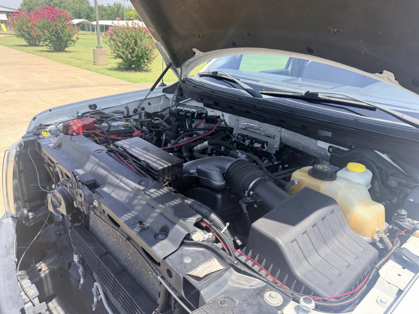 2014 White /Gray Ford F-150 XL (1FTVX1EFXEK) with an 5.0L V8 OHV 16V engine, 6A transmission, located at 17760 Hwy 62, Morris, OK, 74445, (918) 733-4887, 35.609104, -95.877060 - 2014 FORD F-150 4WD HAS THE 5.0L V8 ENIGINE BI-FUEL SYSTEM RUNS ON CNG OR GASOLINE. FEATURES KEYLESS REMOTE ENTRY, CLOTH MANUAL SEATS, POWER LOCKS, POWER WINDOWS, AM/FM STEREO, SIRIUS XM STEREO, CD PLAYER, AUXILLARY PORT, CRUISE CONTROL, TRACTION CONTROL, BACKUP CAMERA, NO BACK SEAT HAS WORK SHELF,- Photo#26