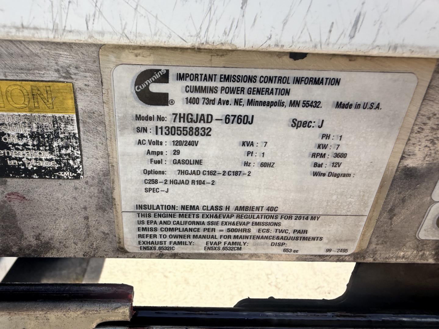 2013 White /GRAY Ford F-350 SD (1FDRF3A66DE) with an 6.2L V8 OHV 16V engine, 6A transmission, located at 17760 Hwy 62, Morris, OK, 74445, (918) 733-4887, 35.609104, -95.877060 - 2013 FORD F-350 6.2 V8 RWD DEDICATED CNG ONLY RUNS ON COMPRESSED NATURAL GAS AND DOES NOT RUN ON GASOLINE. FEATURES MANUAL SEATS, MANUAL LOCKS, MANUAL WINDOWS, MANUAL MIRRORS, AM/FM STEREO, VINYL SEATS, CRUISE CONTROL, TRACTION CONTROL, POWER CONVERTER, GASOLINE CUMMINGS GENERATOR, EASY LOAD LADDER- Photo#19