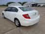 2012 White /GRAY Honda Civic (19XFB5F58CE) with an 1.8L L4 SOHC 16V CNG engine, 5-Speed Automatic transmission, located at 17760 Hwy 62, Morris, OK, 74445, (918) 733-4887, 35.609104, -95.877060 - 2012 HONDA CIVIC DEDICATED CNG (RUNS ONLY ON COMPRESSED NATURAL GAS) HAS A 1.8L 4 CYLINDER ENGINE AND IS 2WD. FEATURES MANUAL SEATS, POWER LOCKS, POWER MIRRORS, POWER WINDOWS. HAS AM/FM RADIO, CD PLAYER, AUX PORT, CRUISE CONTROL, MULTI-FUNCTION STEERING WHEEL CONTROL, HANDS FREE CALLING, AND TRACTIO- Photo#6