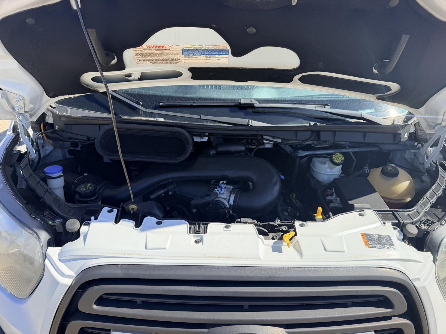 2017 White /BLACK Ford Transit 250 Van Med. Roof w/Sliding Pass. 148-in. WB (1FTYR2CM1HK) with an 3.7L V6 DOHC 24V engine, 6A transmission, located at 17760 Hwy 62, Morris, OK, 74445, (918) 733-4887, 35.609104, -95.877060 - 2017 FORD TRANSIT 250 HIGH TOP BI-FUEL SYSTEM RUNS ON CNG OR GASOLINE HAS THE 3.7L V6 ENIGINE. ***CLEAN TITLE*** IT FEATURES KEYLESS ENTRY, CLOTH INTERIOR, MANUAL SEATS, POWER WINDOWS, POWER LOCKS, POWER MIRRORS, CRUISE CONTROL, HANDS FREE CALLING, AM/FM RADIO, SIRIUS RADIO, BLUETOOTH RADIO, BACKUP- Photo#24